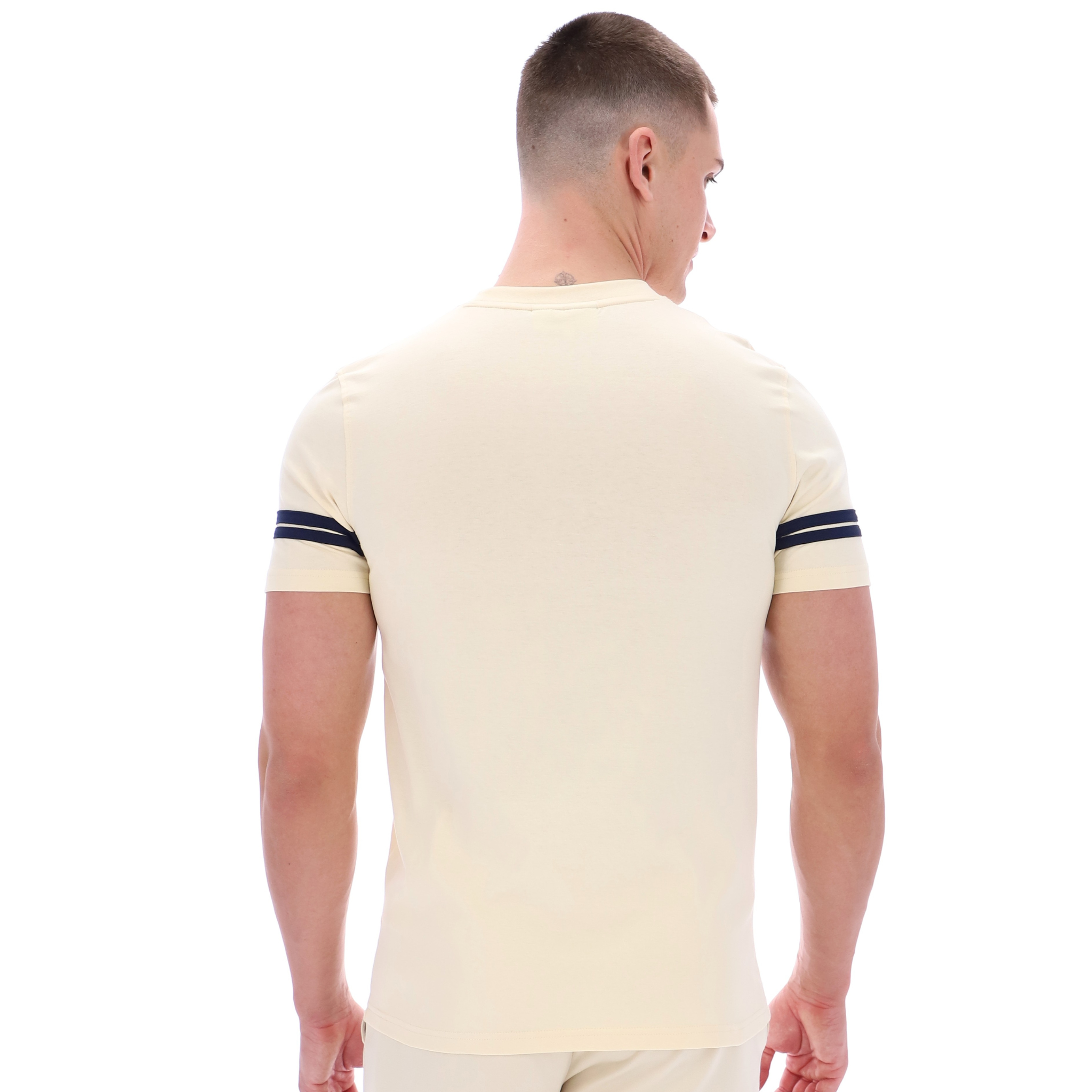 Mens Sergio Tacchini Sandshell/Maritime Grello S/s T Shirt