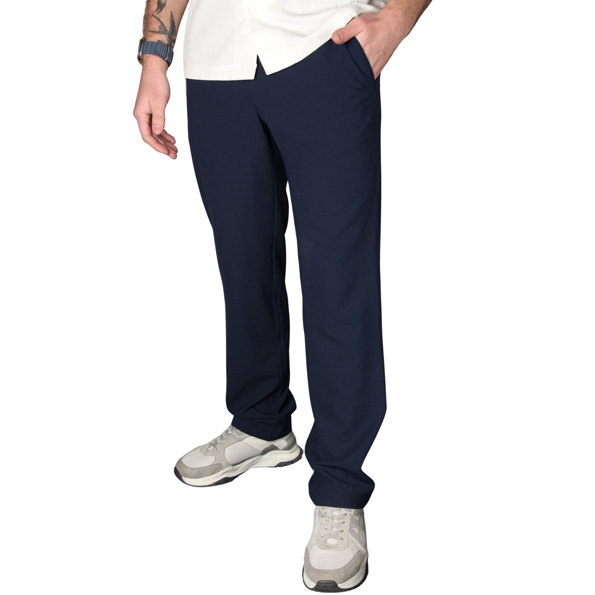 Mens Remus Uomo Slate Blue Elliott Straight Fit Trousers