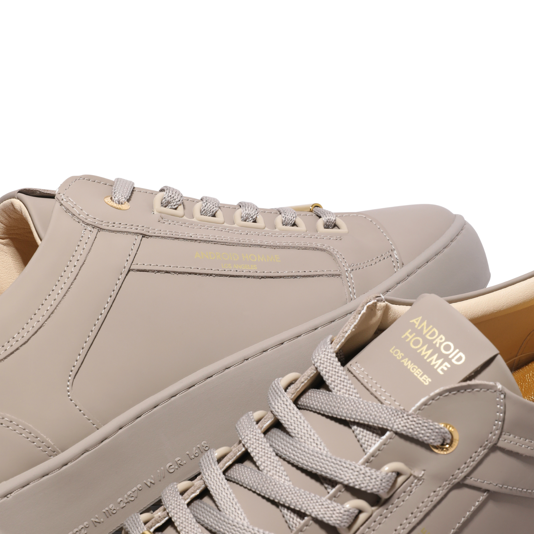 Mens Android Homme Taupe Venice Rubberised Trainers