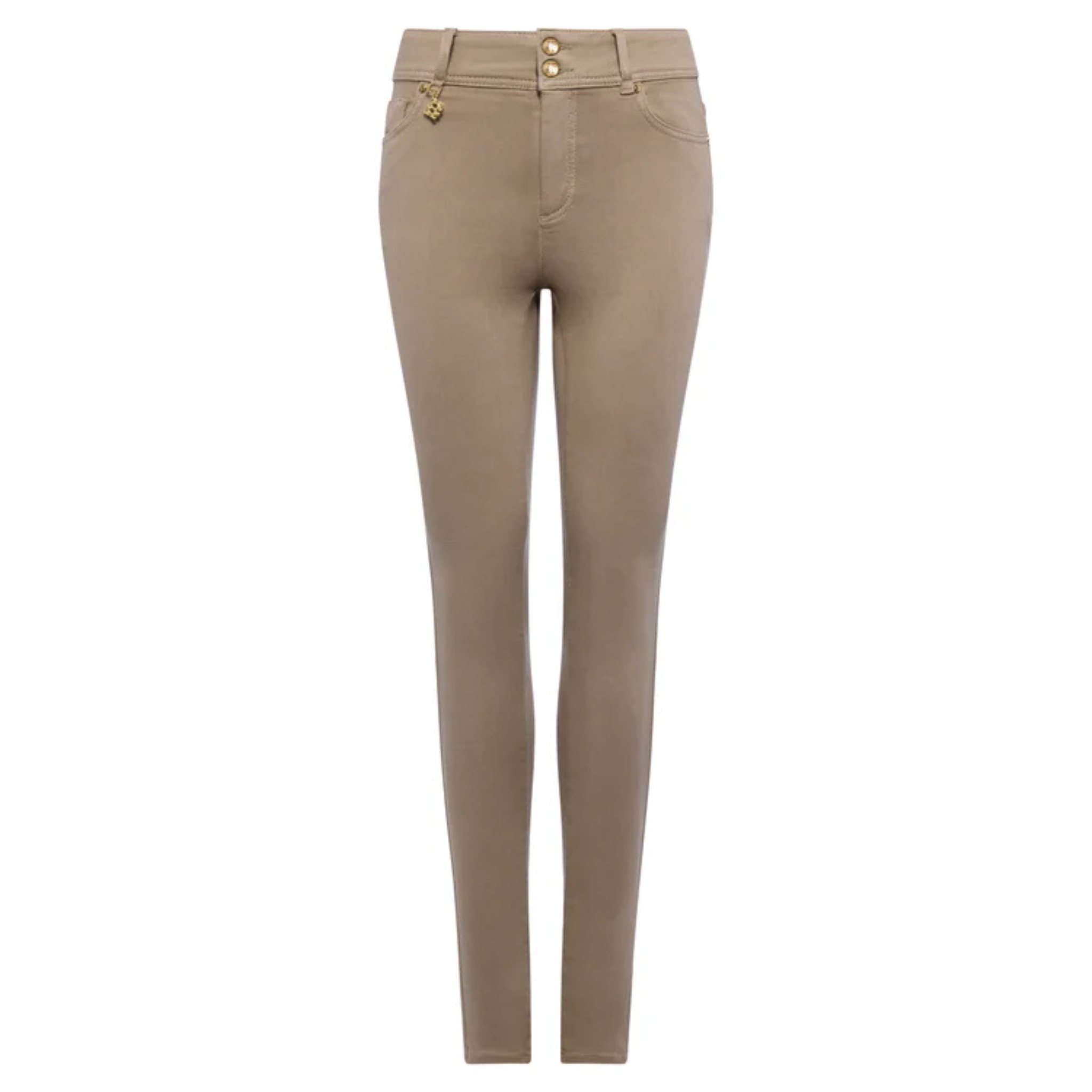 Womens Holland Cooper Washed Taupe Contour Skinny Jeans
