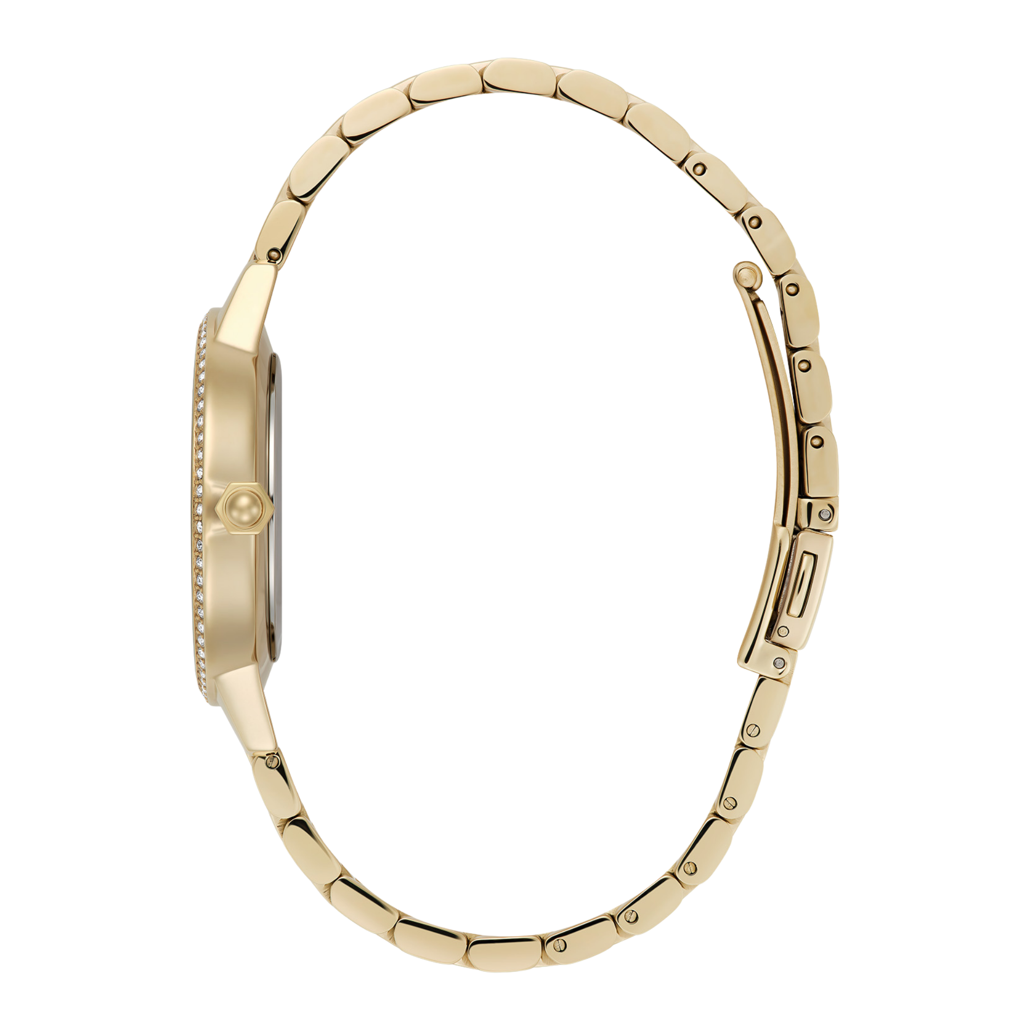 Womens Olivia Burton Gold/Pearlized Dial Captivate Bracelet Watch