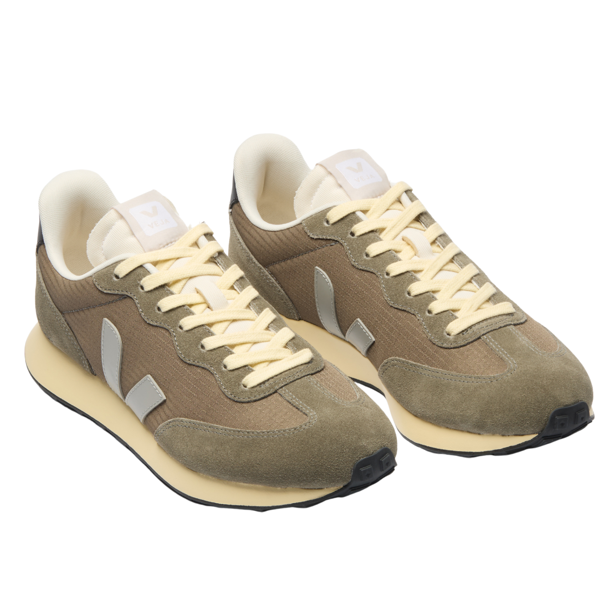 Mens VEJA Kaki Oxford Grey/Black Rio Branco II Trainers