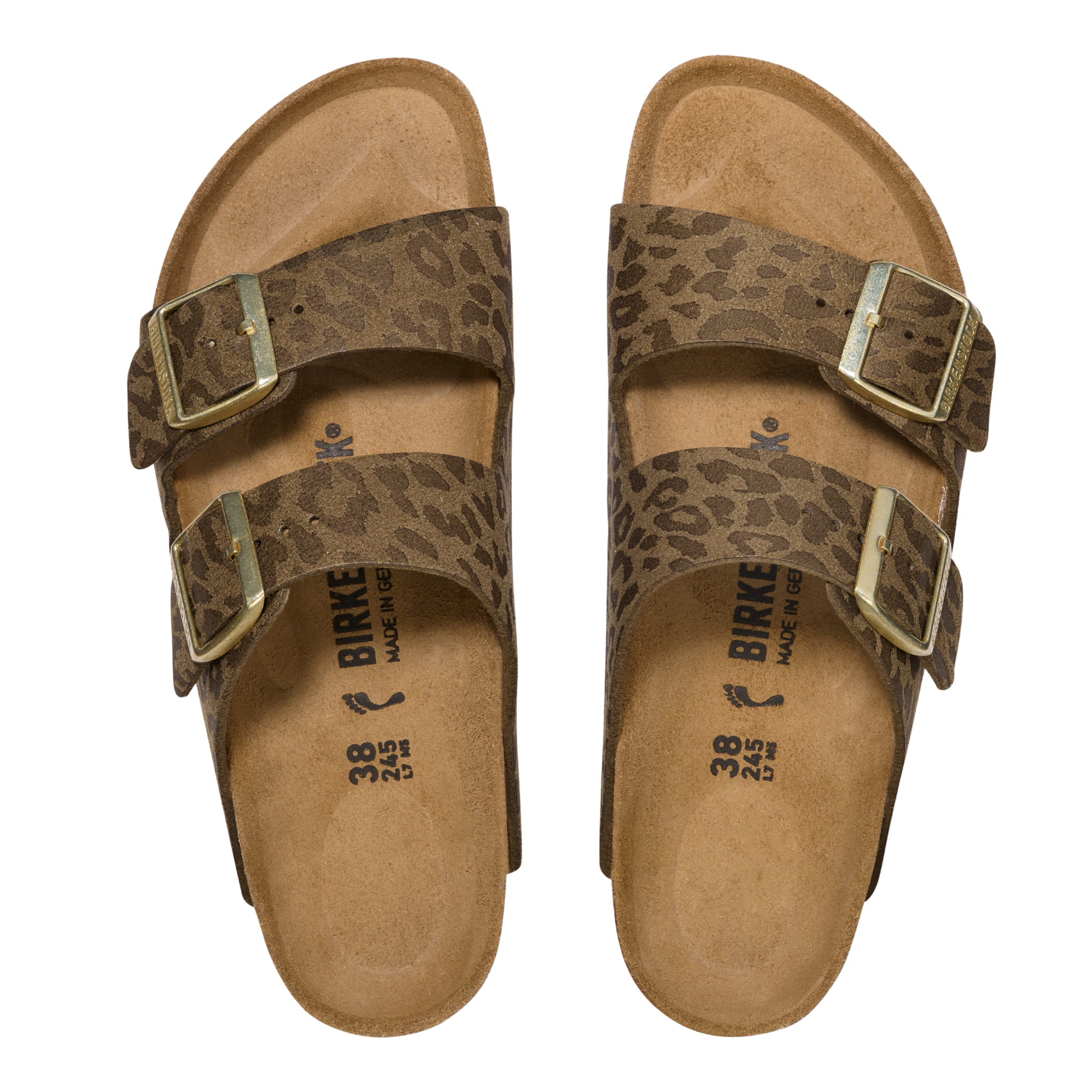 Womens Birkenstock Leo Khaki Arizona BS Synthetik Sandals