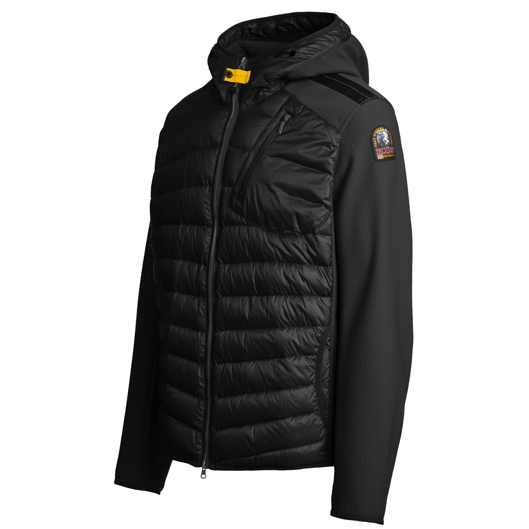 Mens Parajumpers Black Nolan Hybrid Hood Jacket