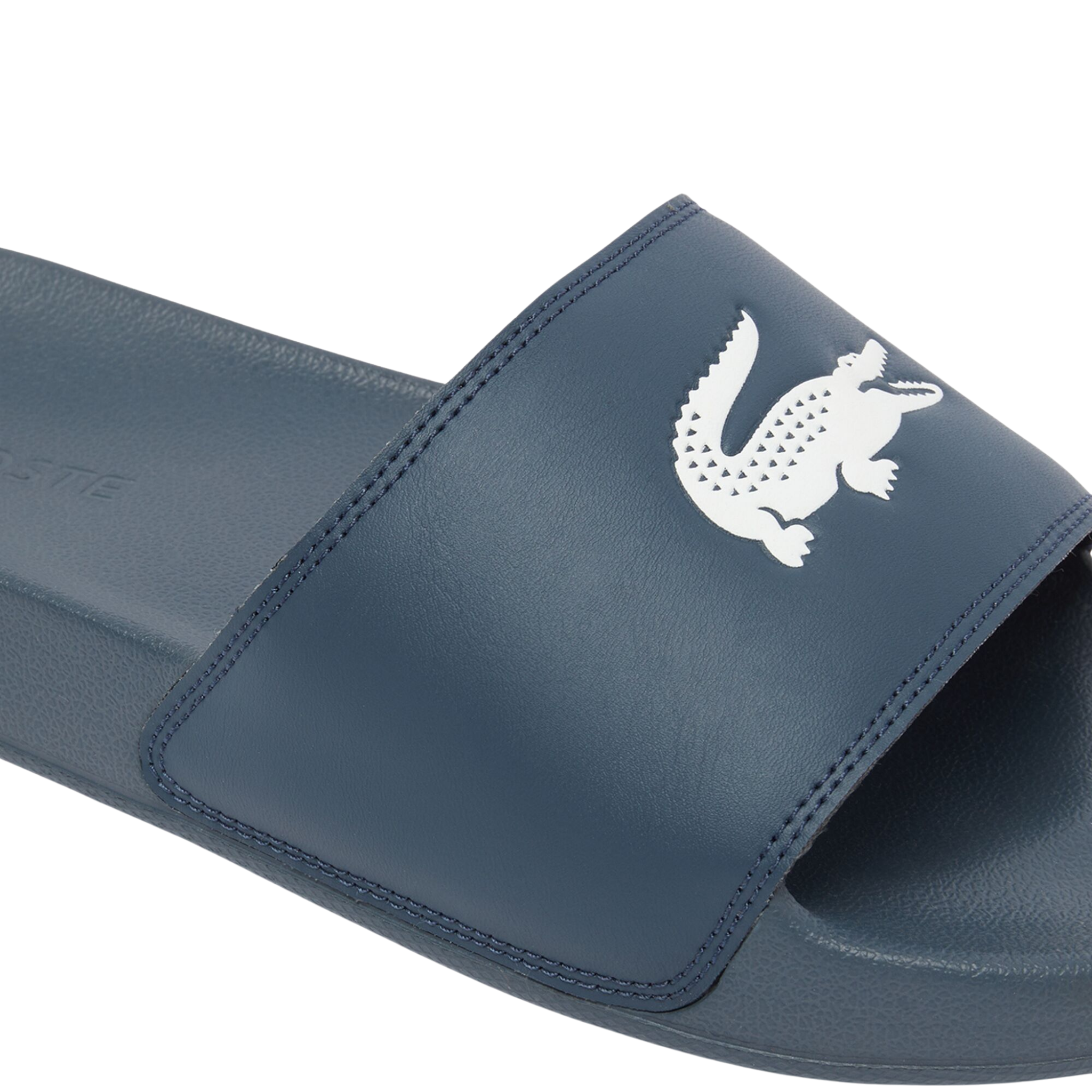 Mens Lacoste Navy/White Serve Slides