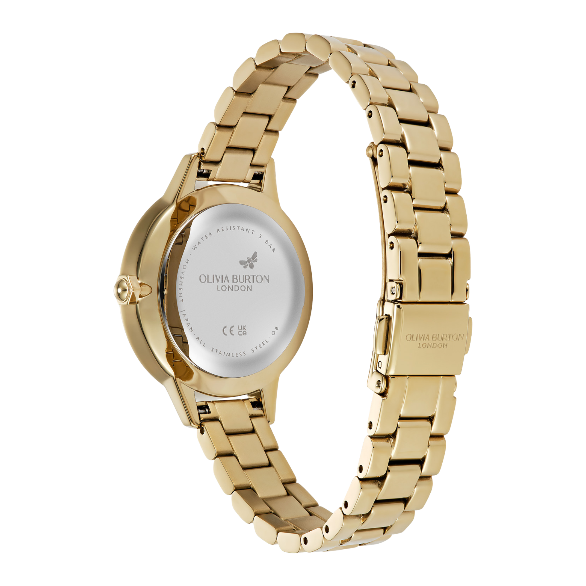 Womens Olivia Burton Gold/Pearlized Dial Captivate Bracelet Watch