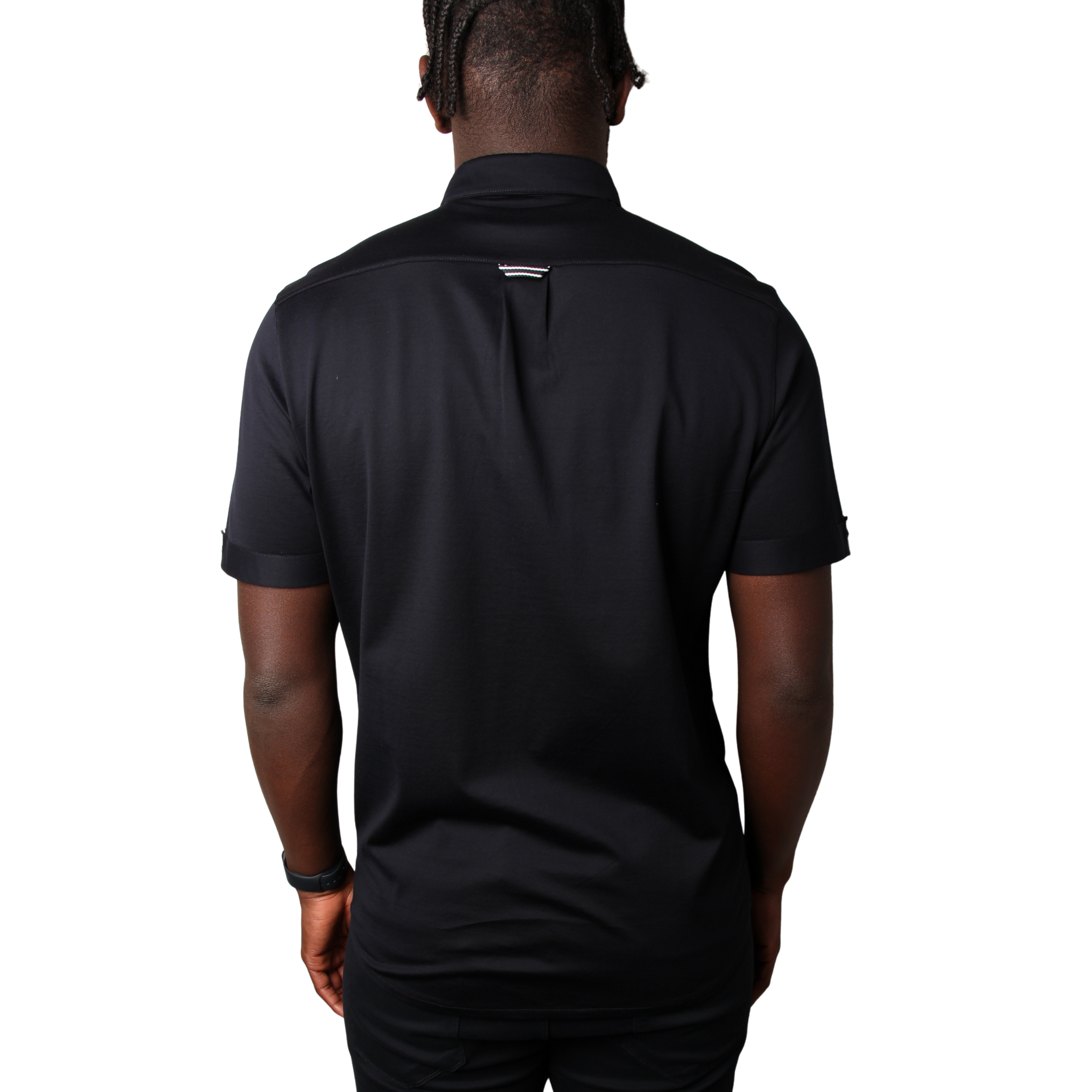 Mens Mercery Navy Enfield Lux Jersey S/s Shirt