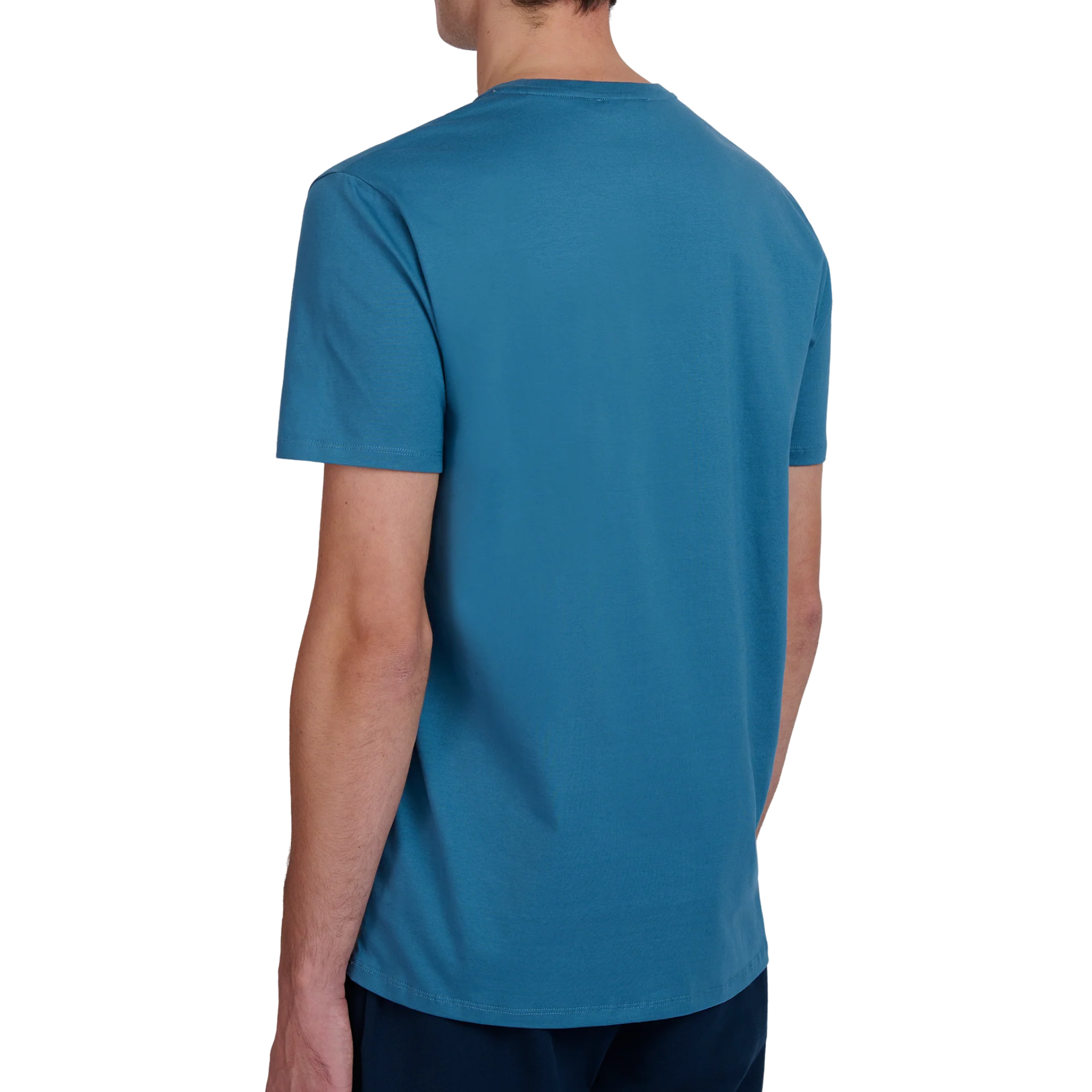 Mens Sandbanks Teal Mercerised Badge Logo S/s T Shirt