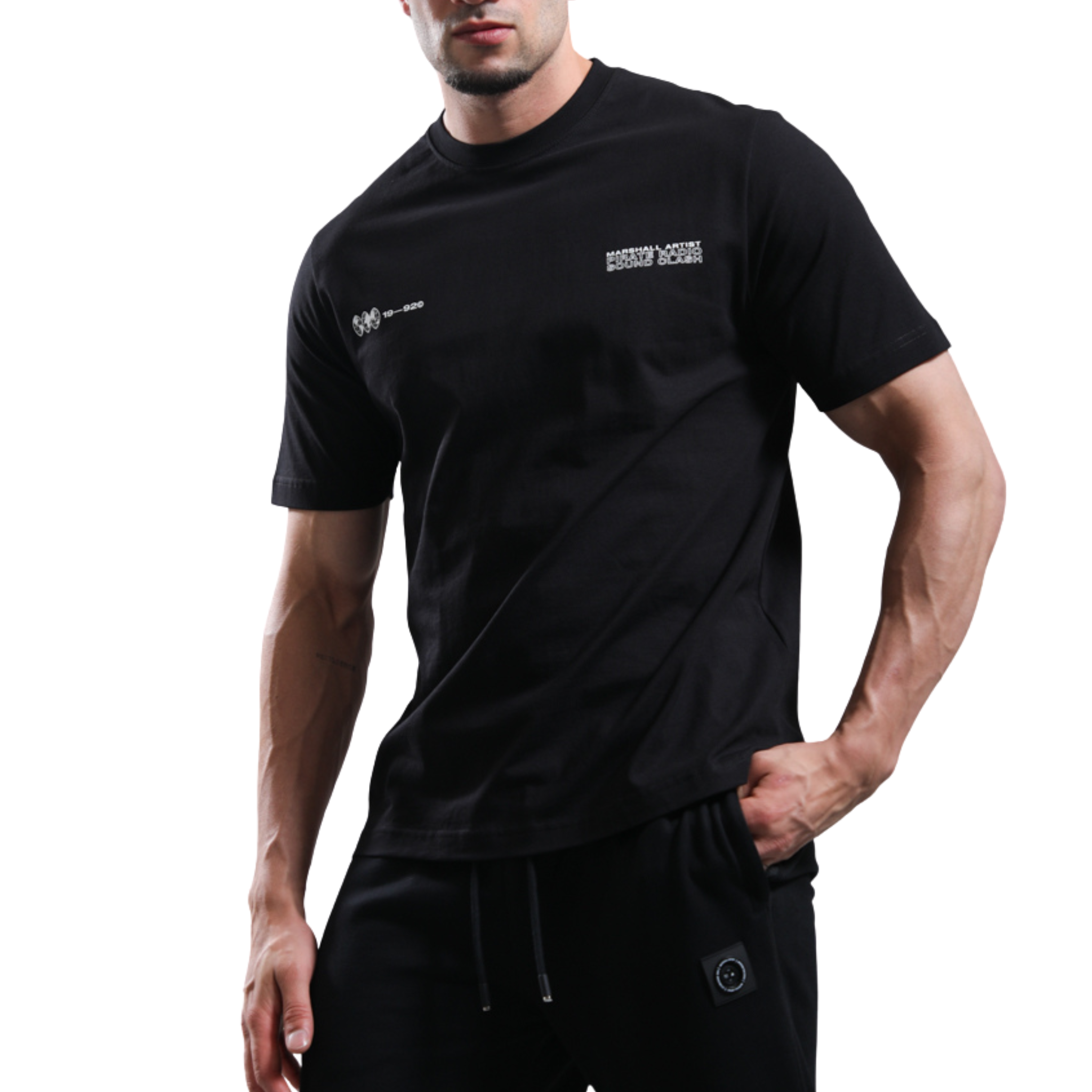 Mens Marshall Artist Black Pirate Radio S/s T Shirt