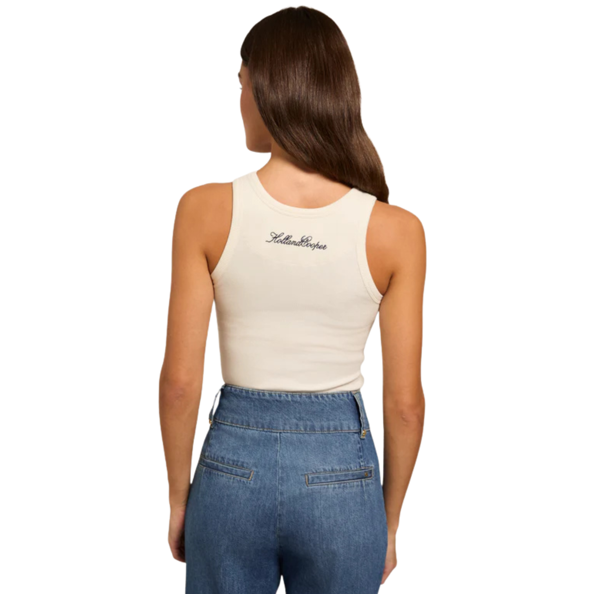 Womens Holland Cooper Natural Rebecca Rib Tank Top