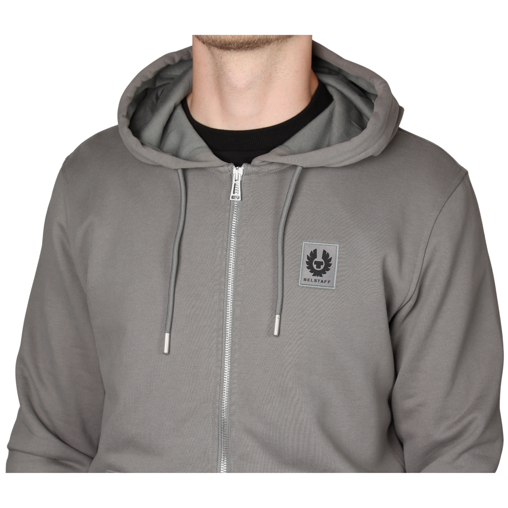 Mens Belstaff Atlantic Grey Full Zip Hoodie