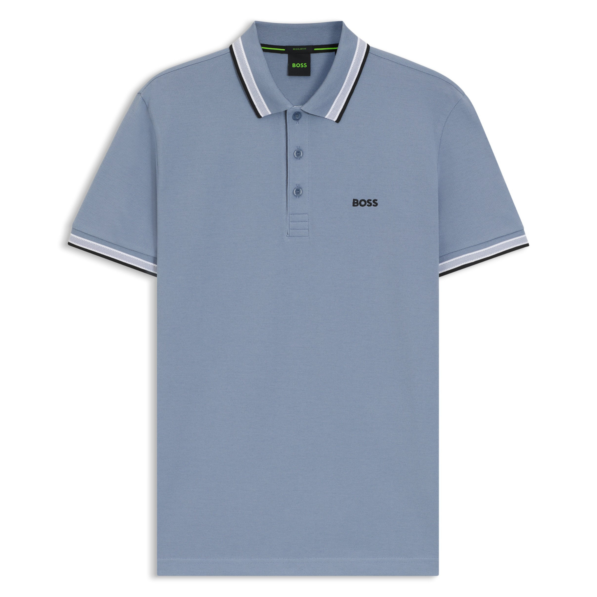 Mens BOSS Blue Paddy Regular Fit S/s Polo Shirt