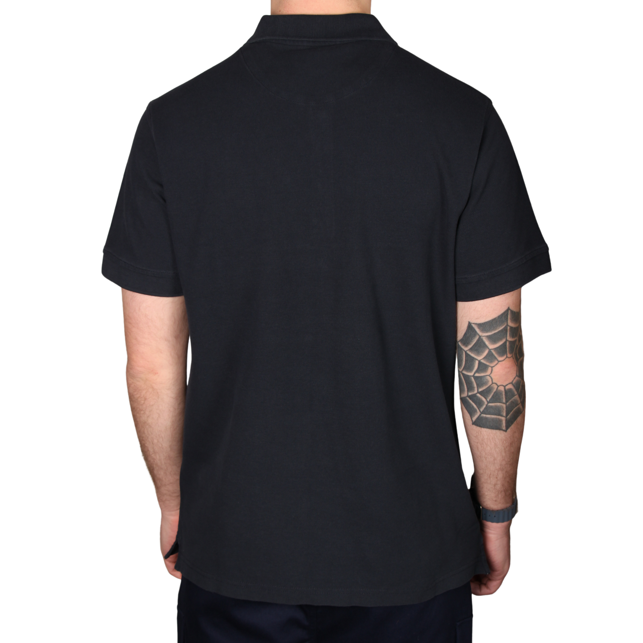 Mens Rockport Navy Cobb Insert Logo Panel S/s Polo Shirt