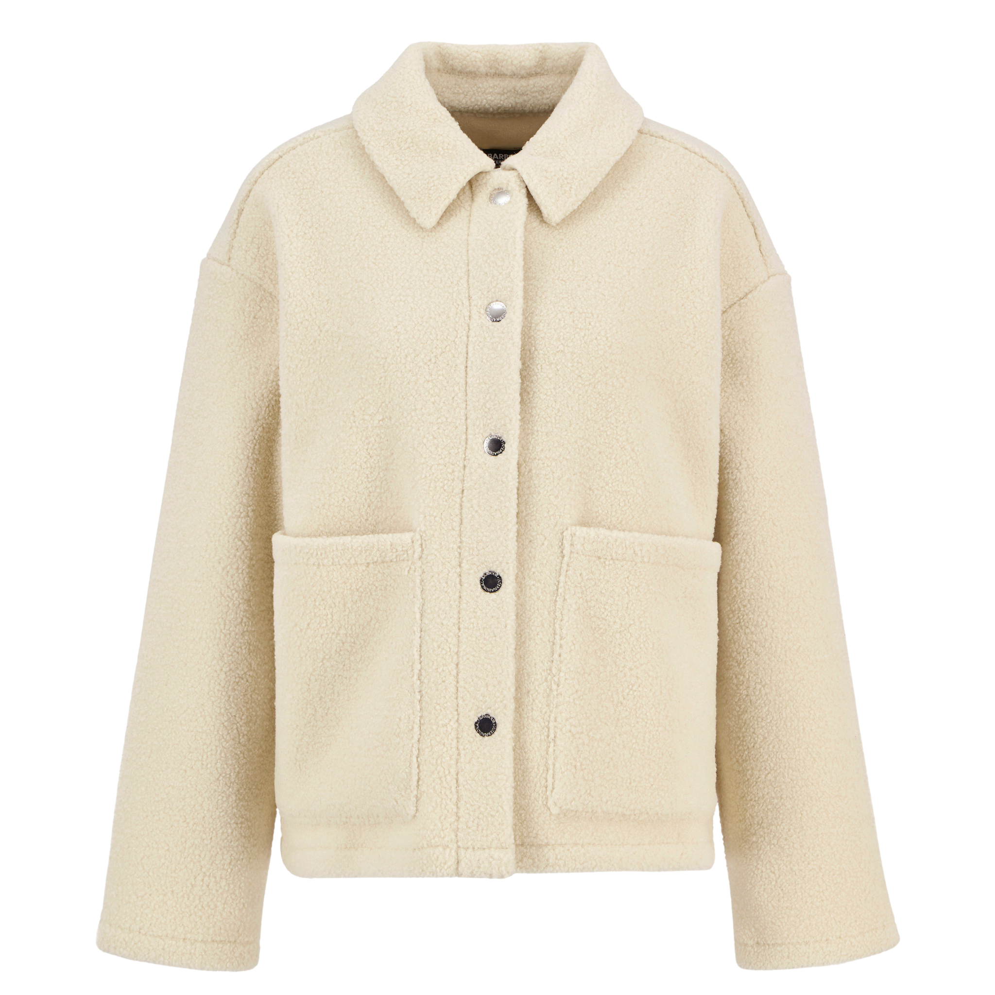 Womens Barbour International Bone White Rae Fleece Overshirt