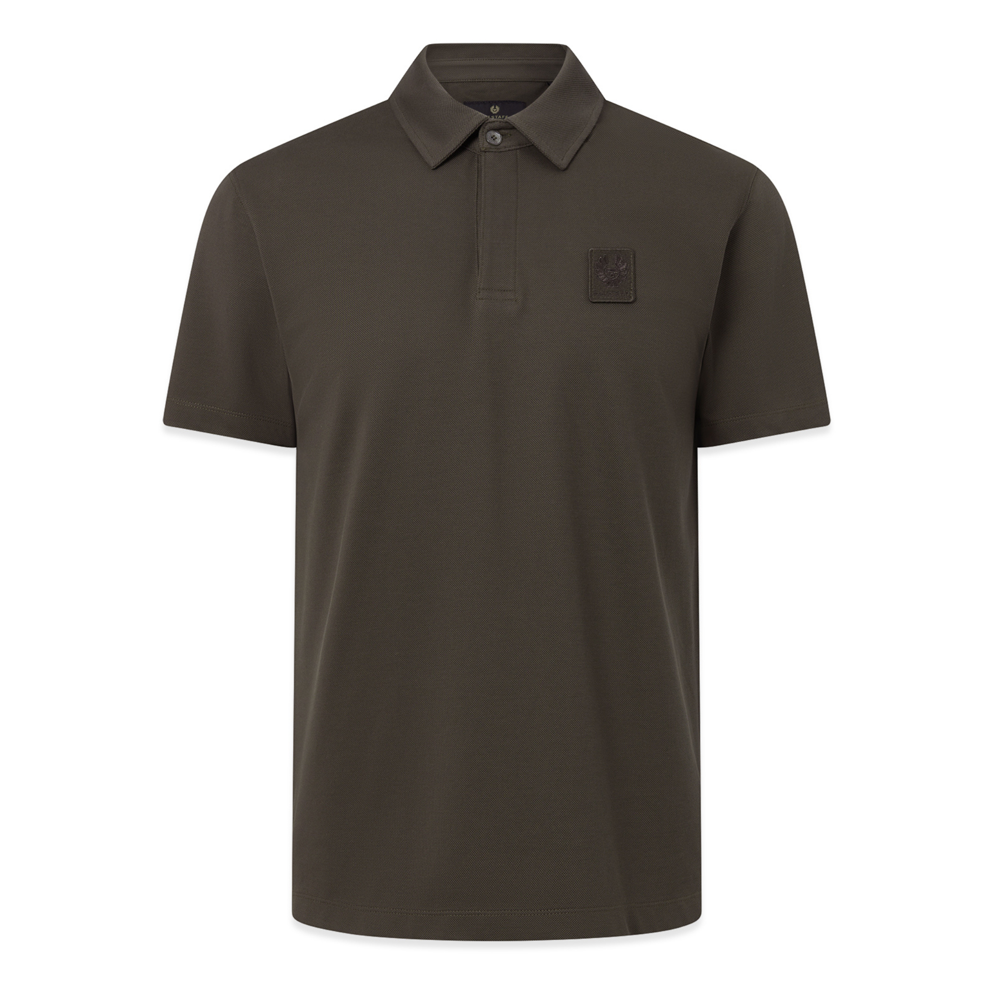 Mens Belstaff Army Olive Curator S/s Polo Shirt