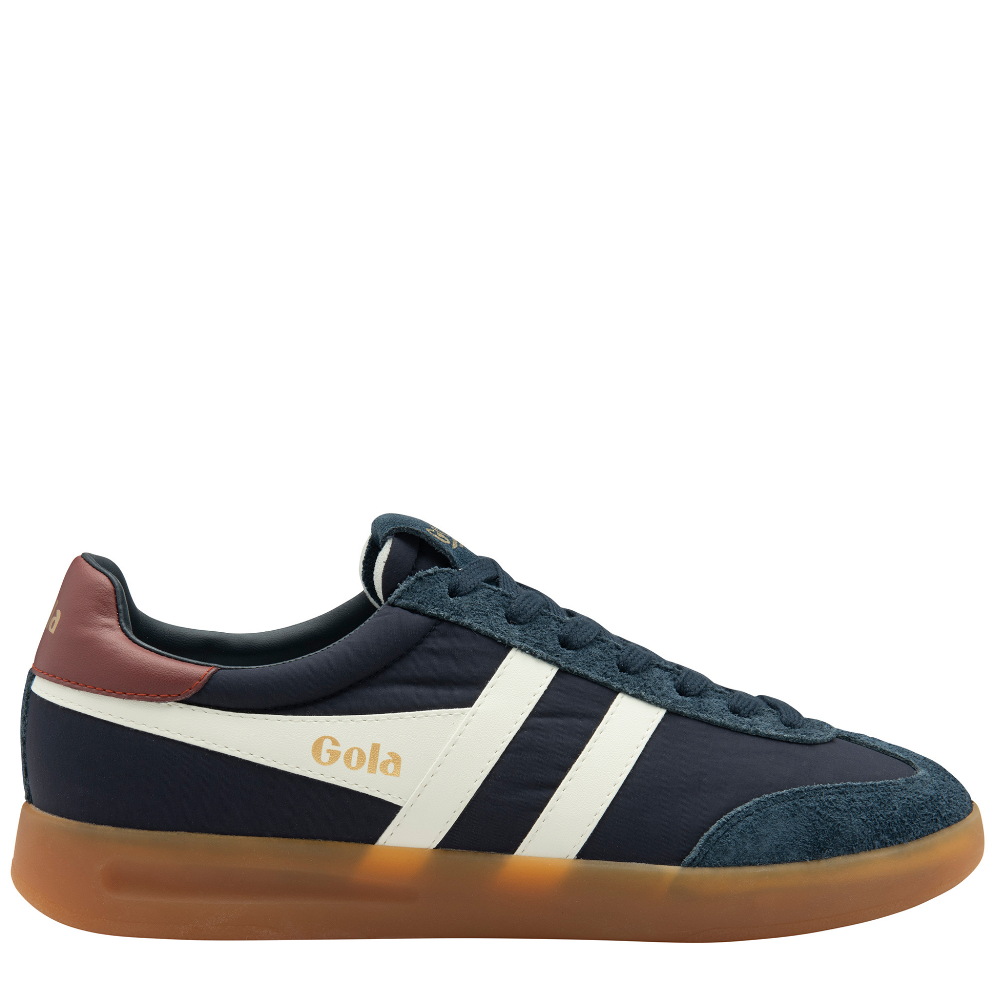 Mens Gola Navy/Off White/Red Ochre/Gum Cyclone Nylon Trainers