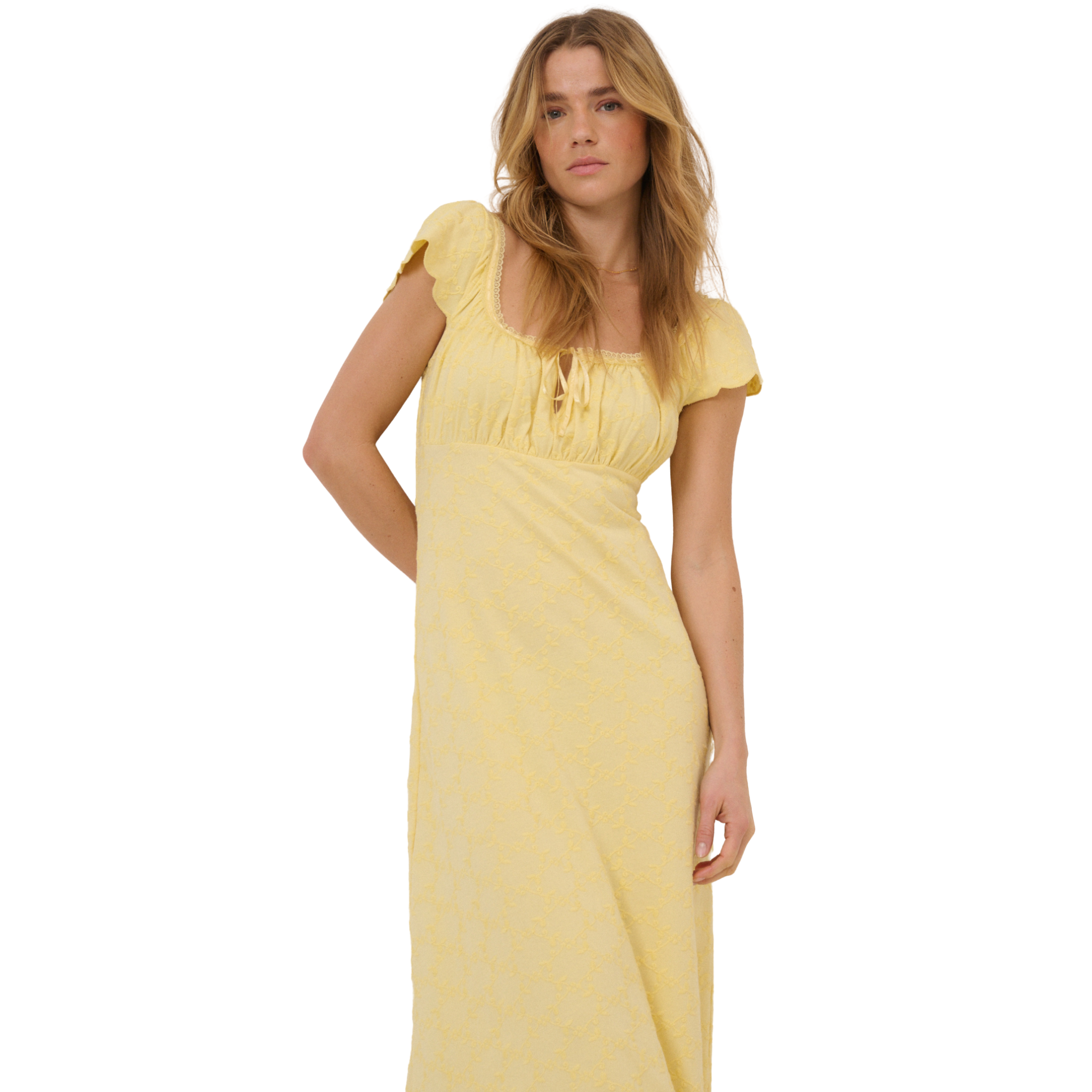 Womens Nobody's Child Yellow Melissa Midi Dress