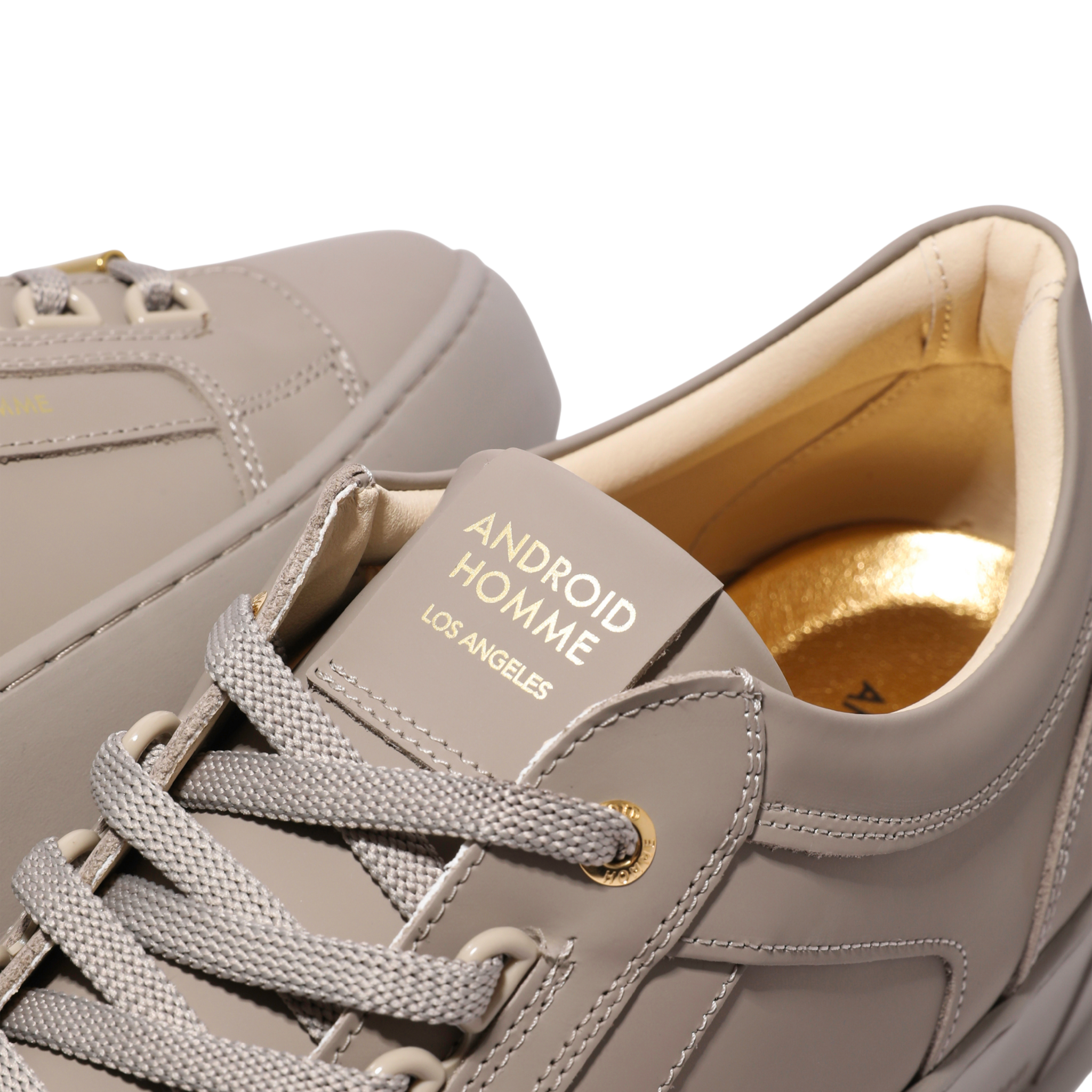 Mens Android Homme Taupe Venice Rubberised Trainers