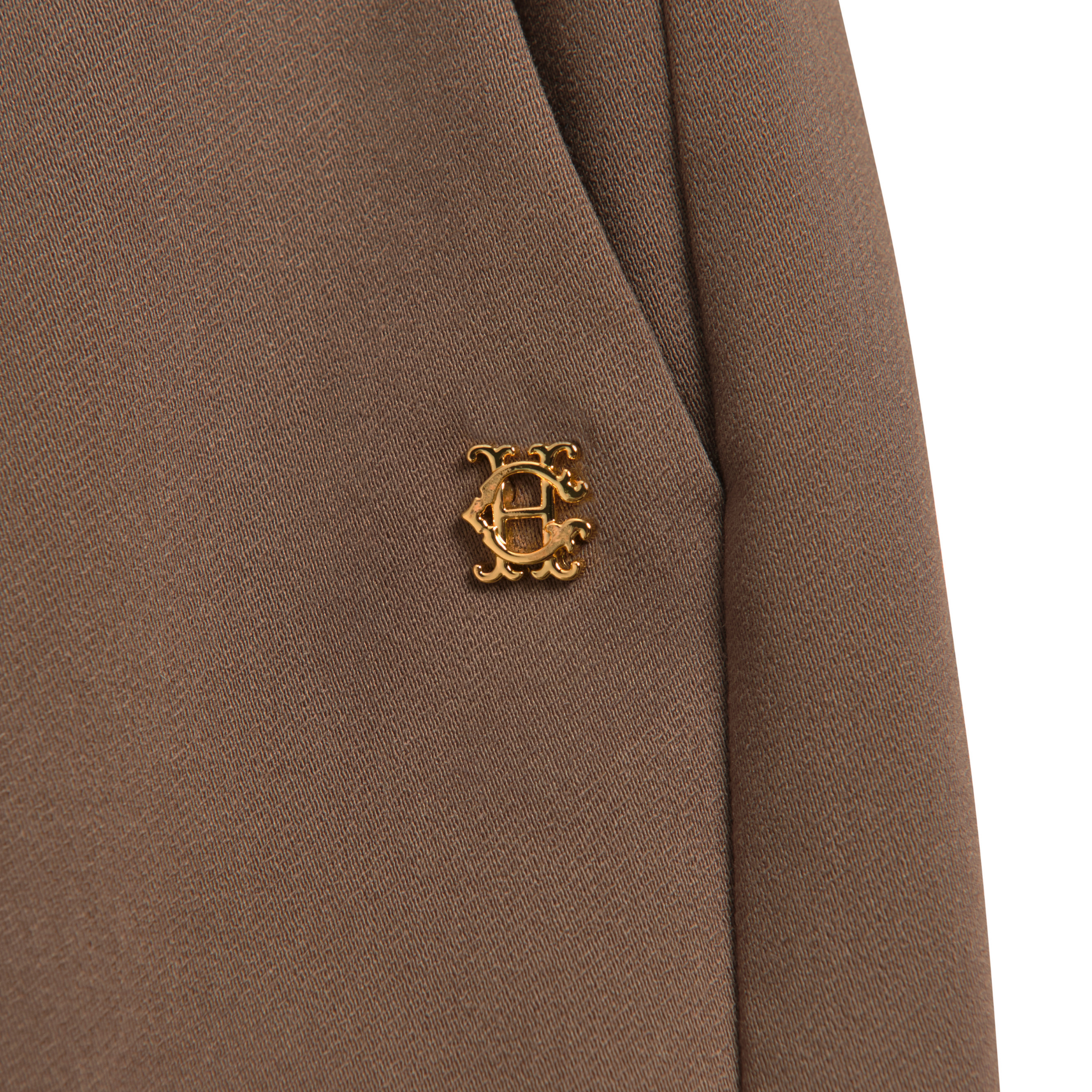 Womens Holland Cooper Mocha Pleated Wide Leg Trousers