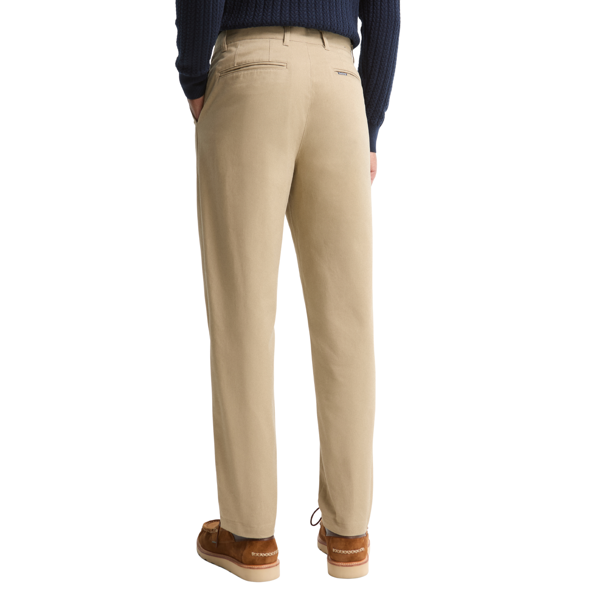 Mens Barbour Washed Stone Tailored Fit Trousers