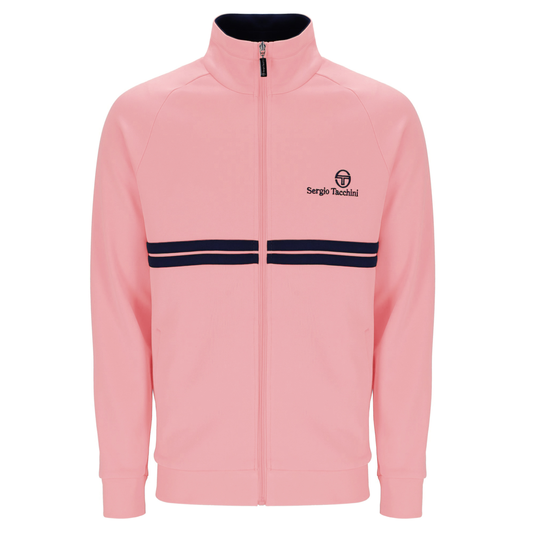 Mens Sergio Tacchini Quartz Pink/Blue New Dallas Track Top