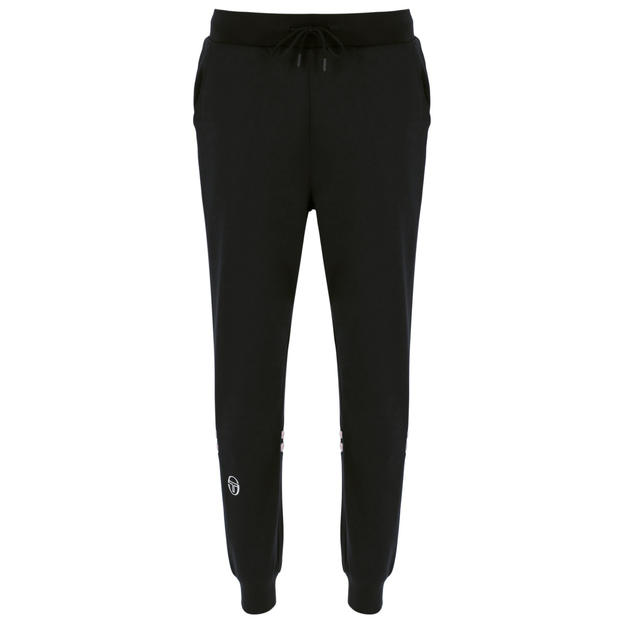 Mens Sergio Tacchini Black/Light Lilac Dallas Track Pants