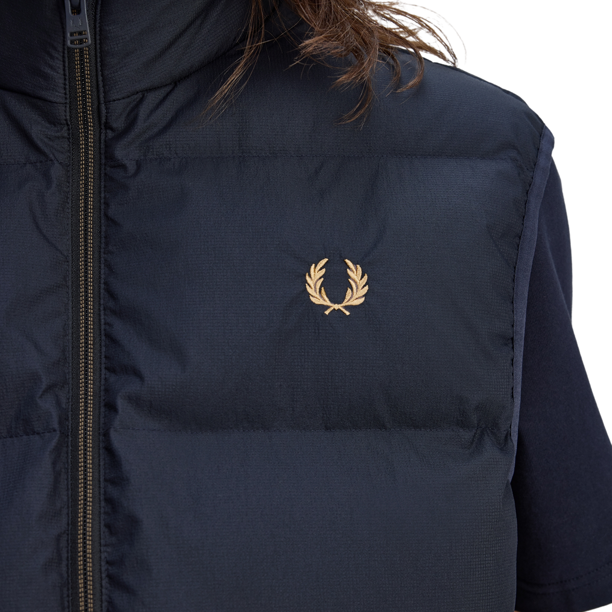 Mens Fred Perry Navy Insulated Gilet