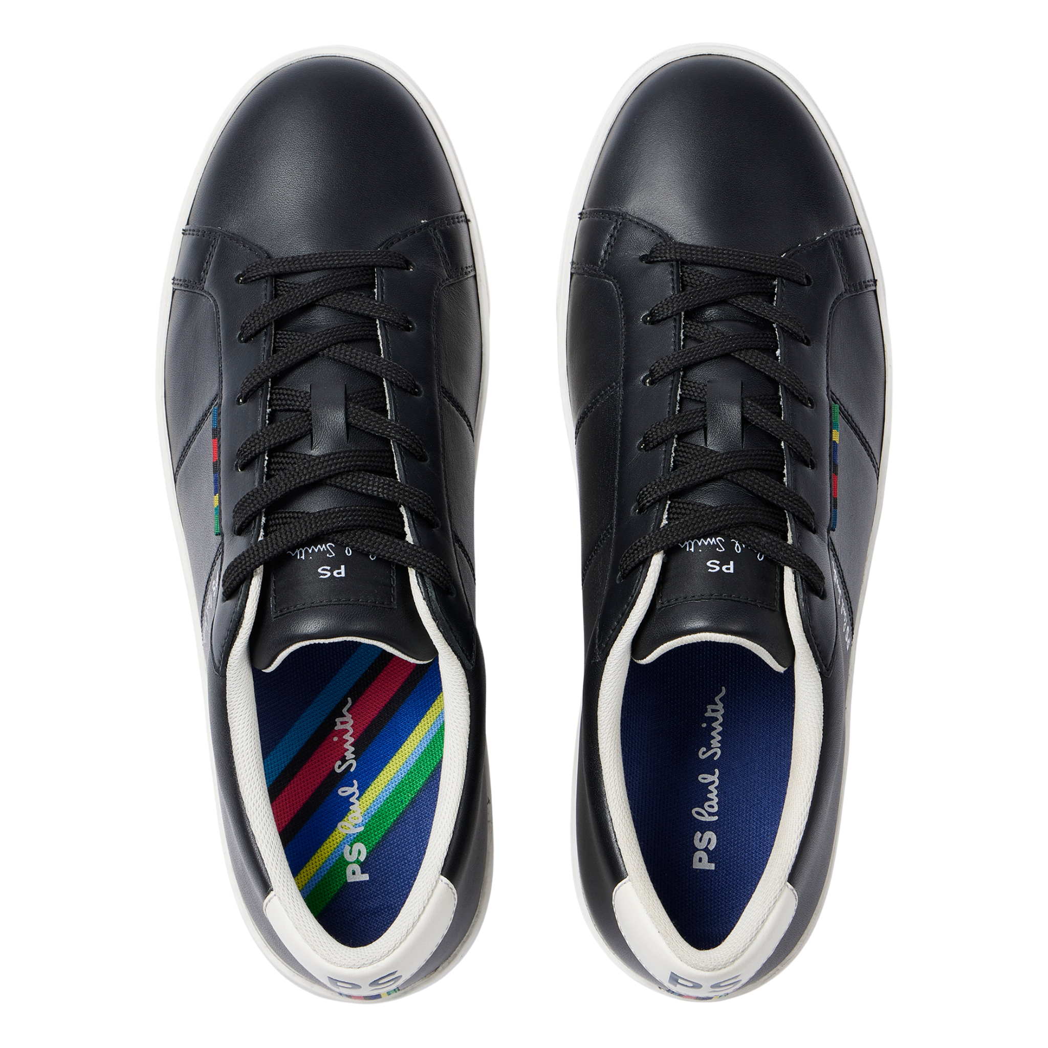 Mens Paul Smith Black Beech Leather Trainers