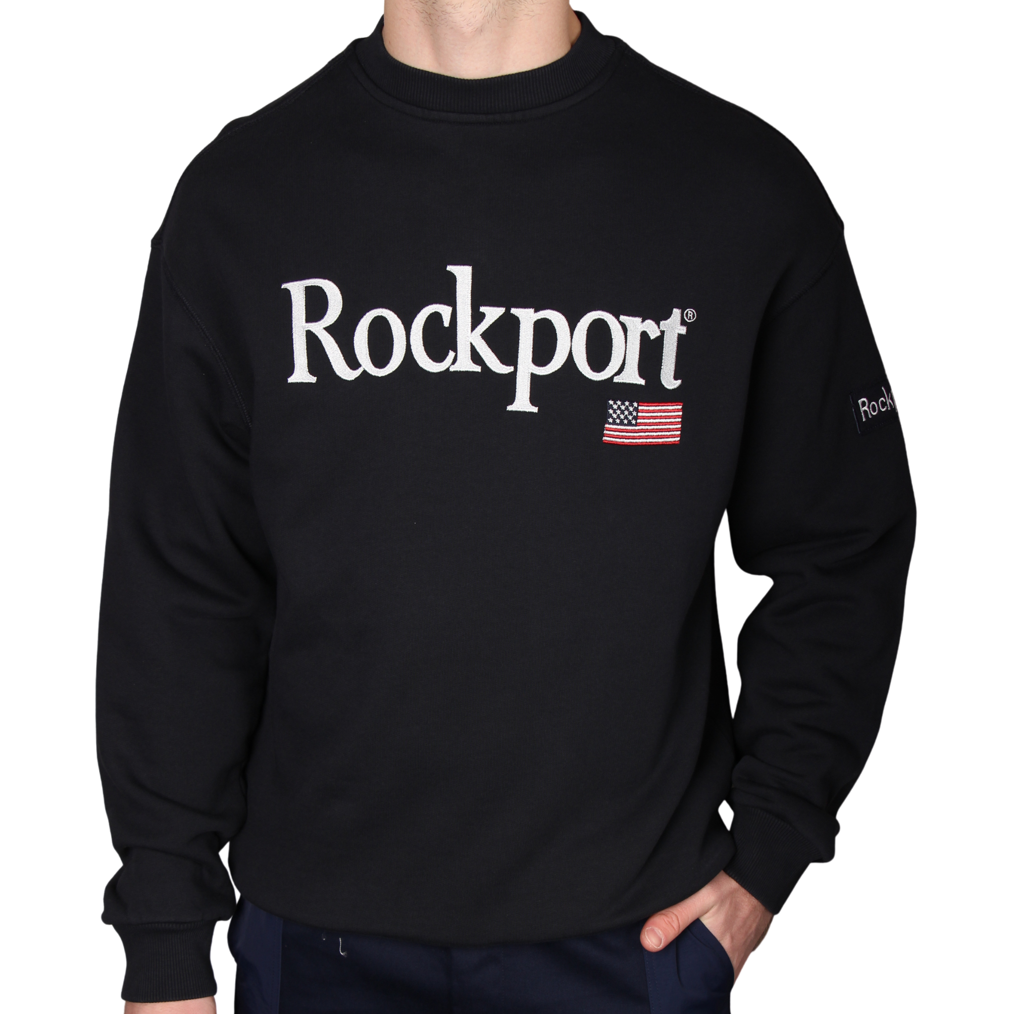 Mens Rockport Navy New England Logo Sweatshirt