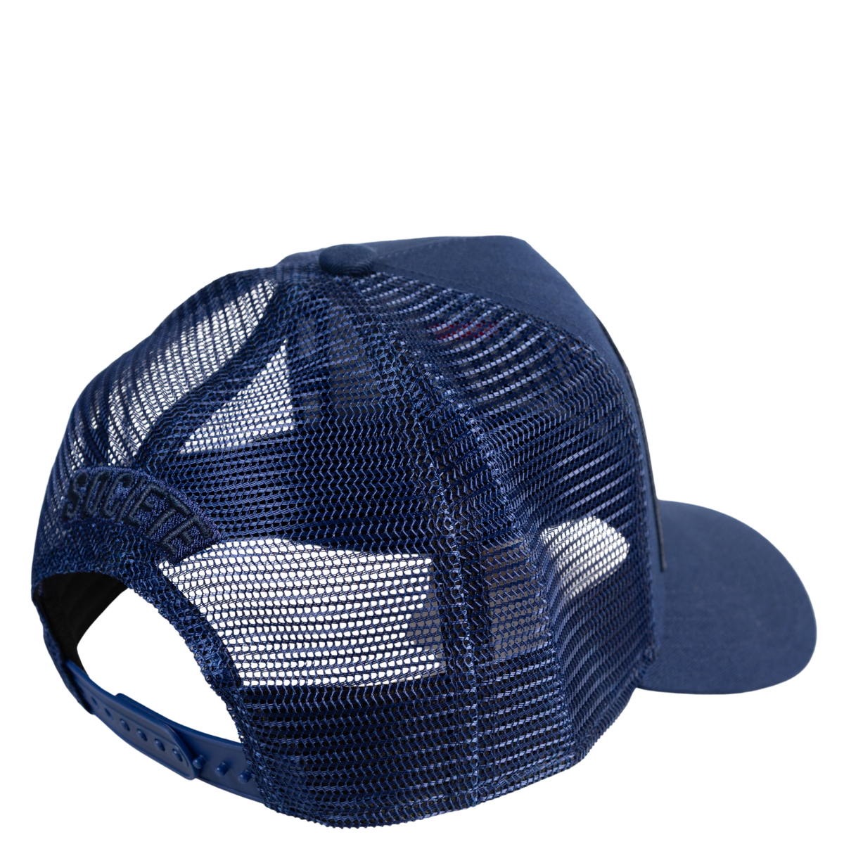 Mens Societe Noir Navy Box La Vitesse Mesh Trucker Cap