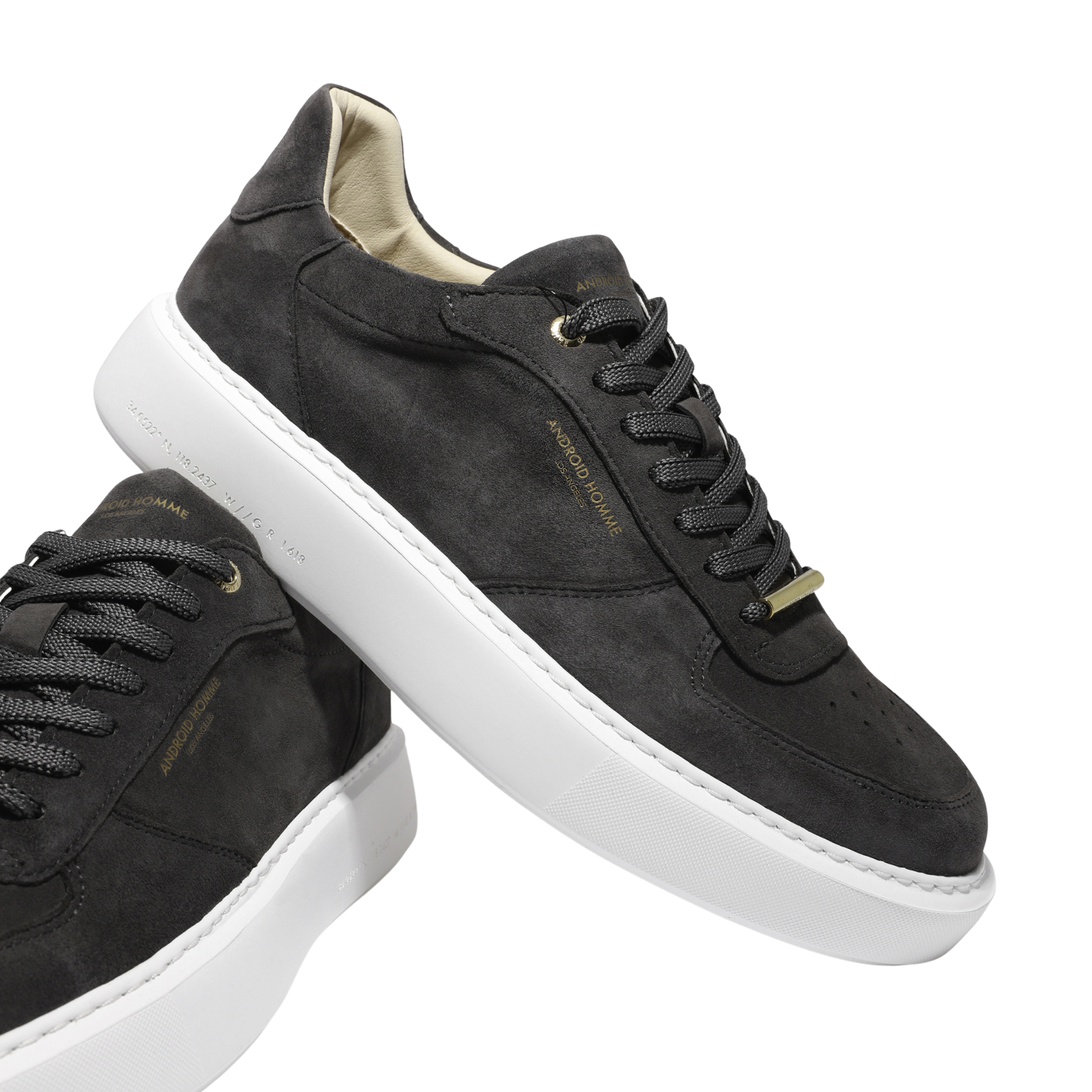Mens Android Homme Anthracite Manhattan Suede Trainers