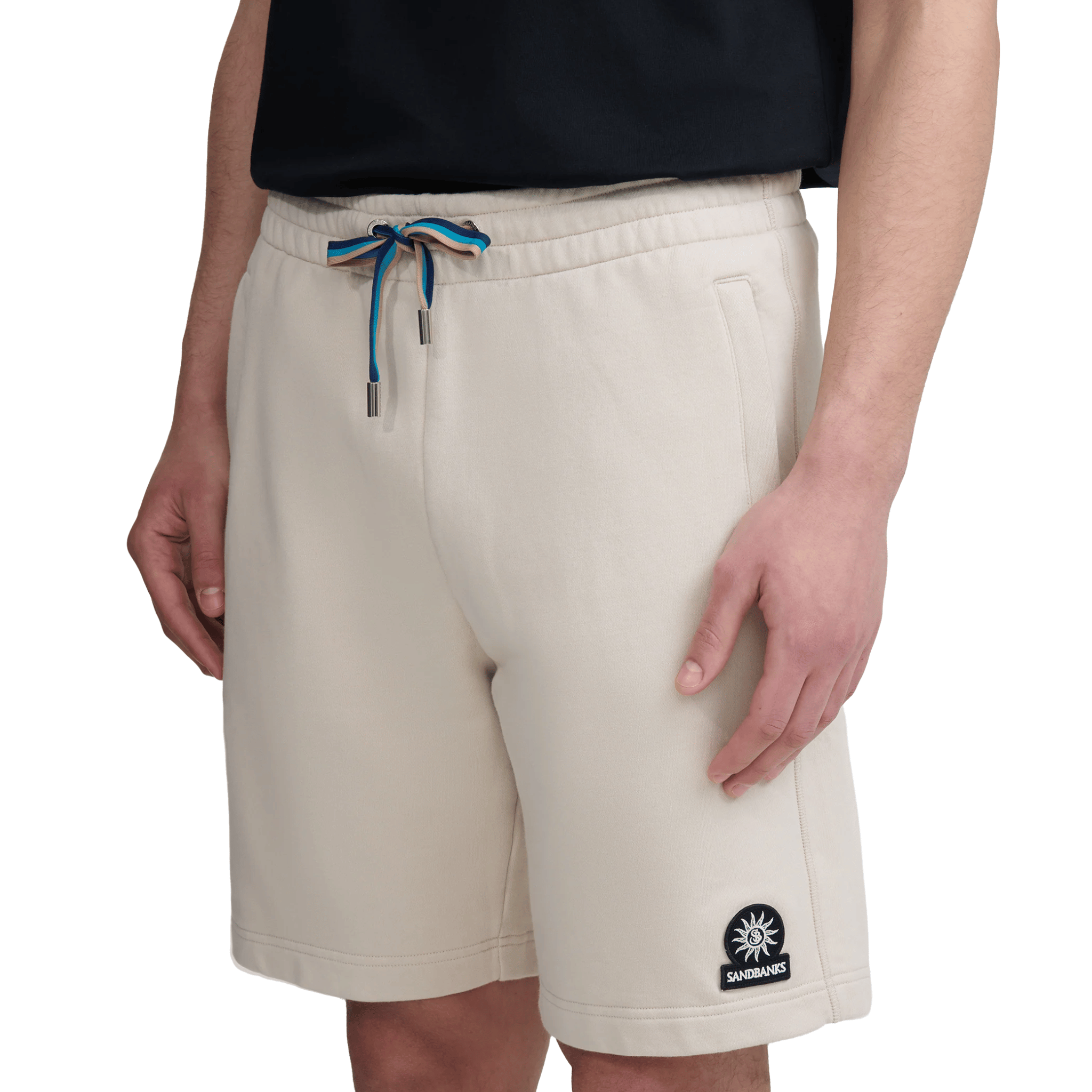 Mens Sandbanks Stone Badge Logo Sweat Shorts