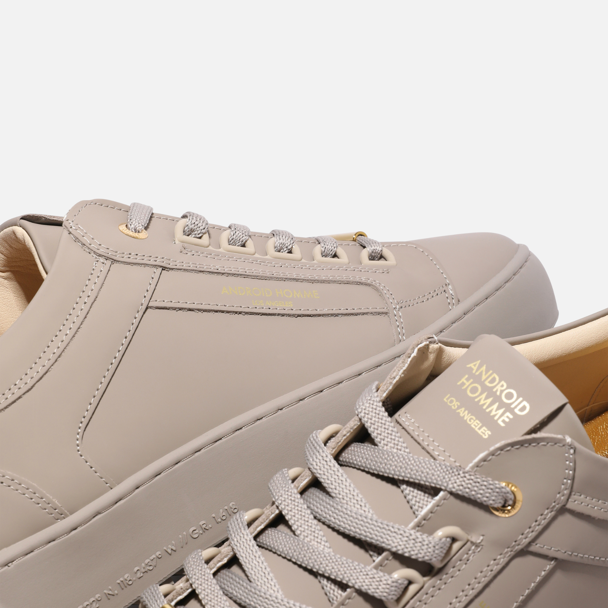 Mens Android Homme Taupe Venice Rubberised Trainers