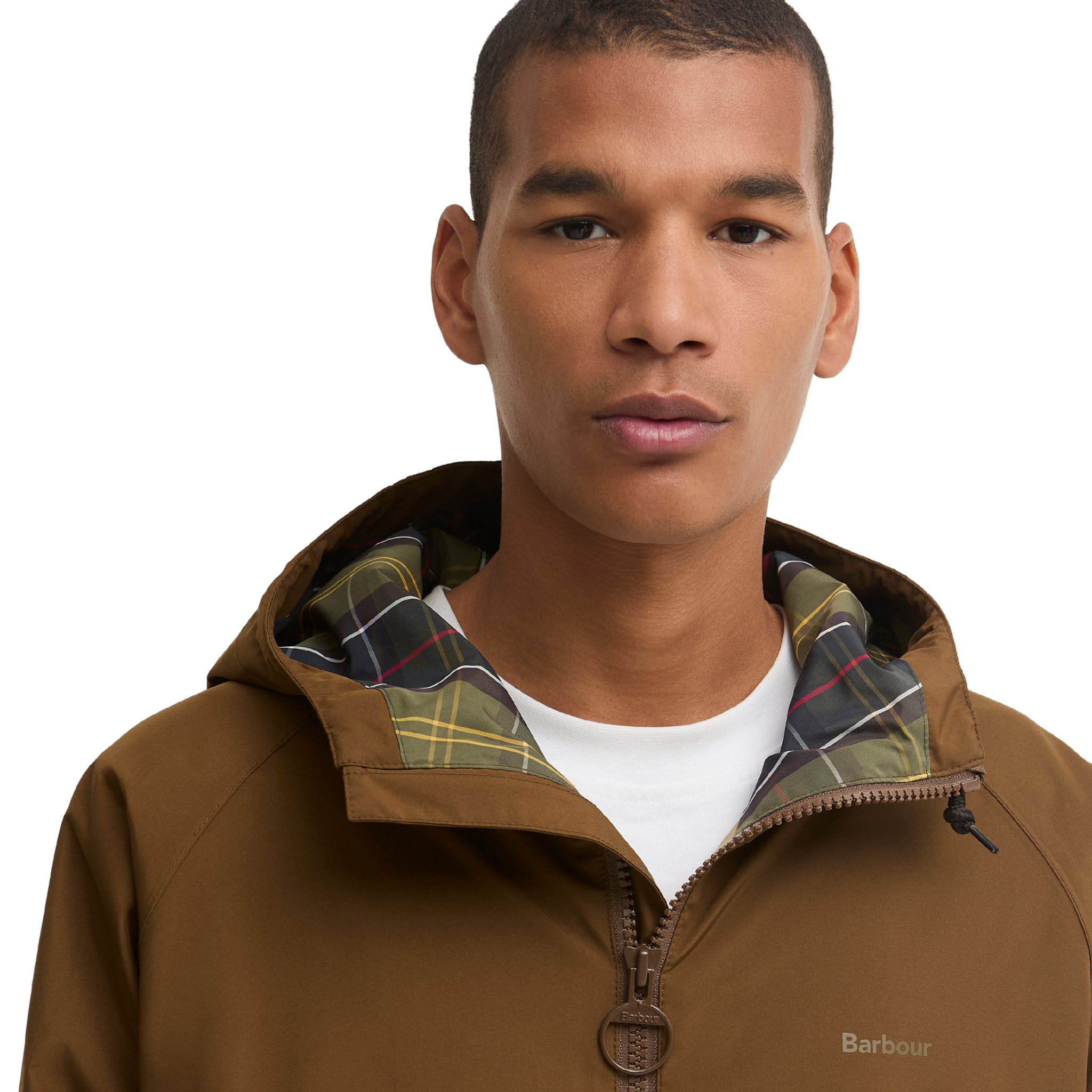 Mens Barbour Dark Sand Domus Waterproof Hooded Jacket