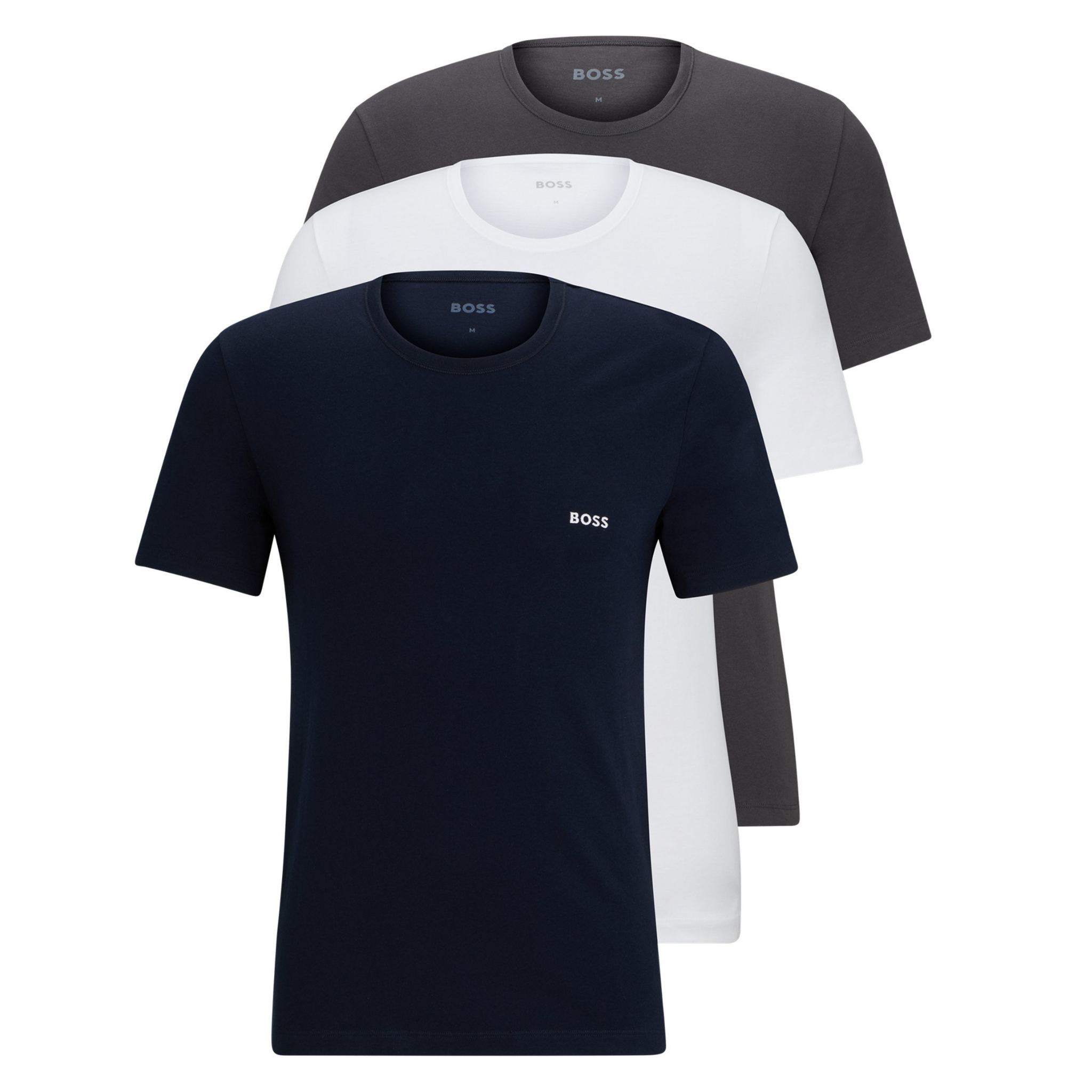 Mens BOSS Open Misc 3PK RN S/s T Shirt