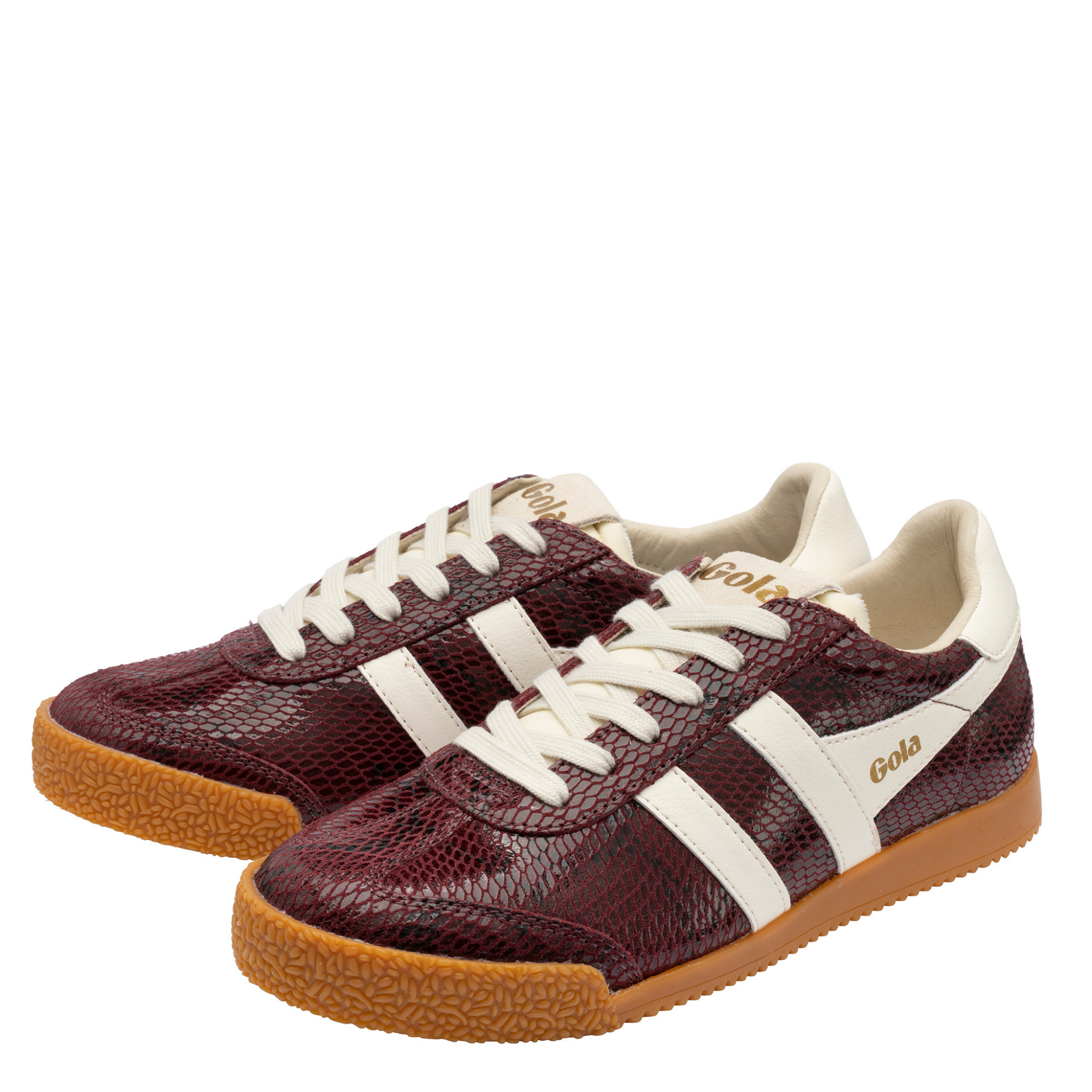 Womens Gola Windsor Wine/Off White Elan Serpent Trainers