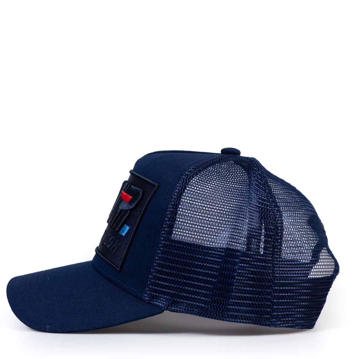 Mens Societe Noir Navy Box La Vitesse Mesh Trucker Cap