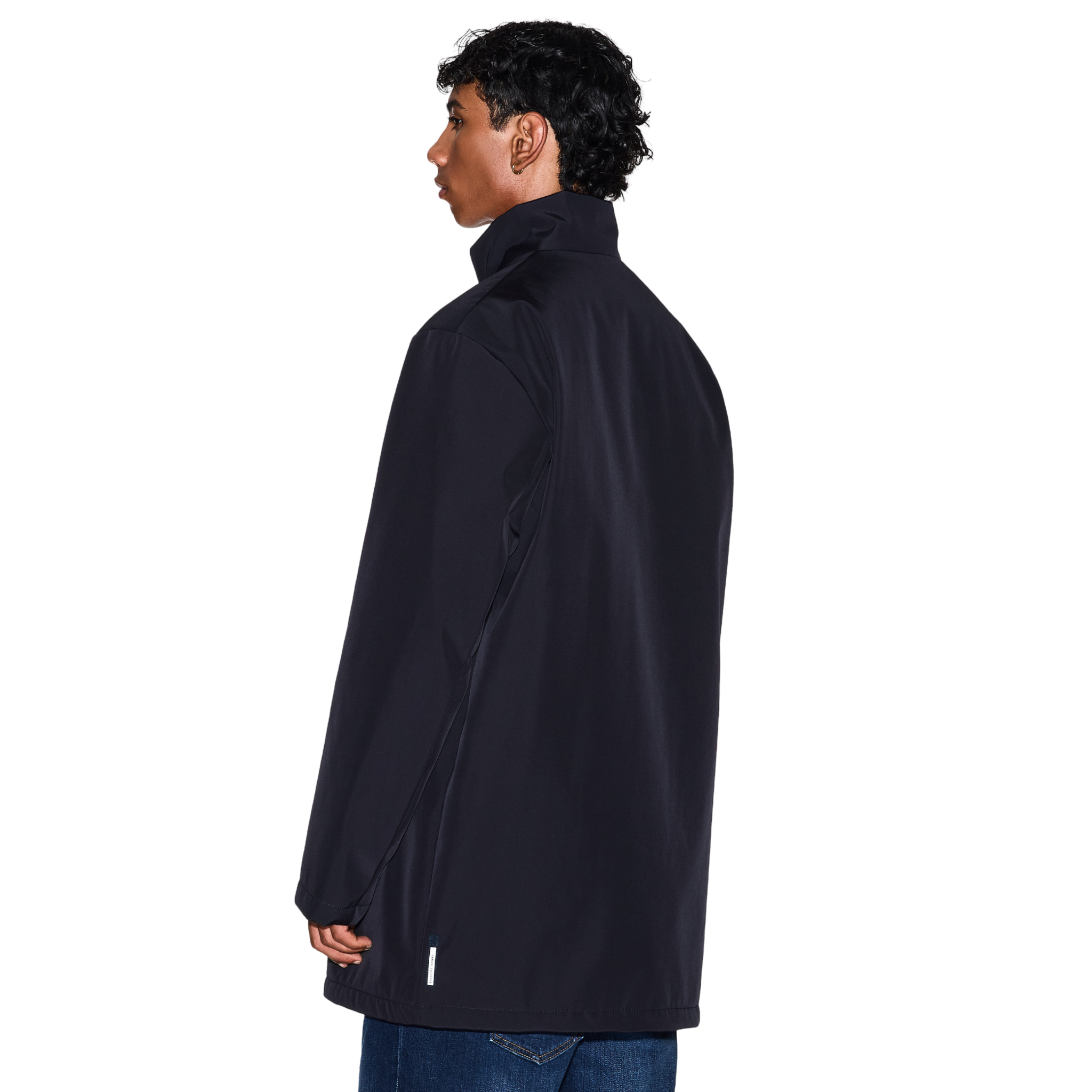 Mens Armani Exchange Deep Navy Trench Coat