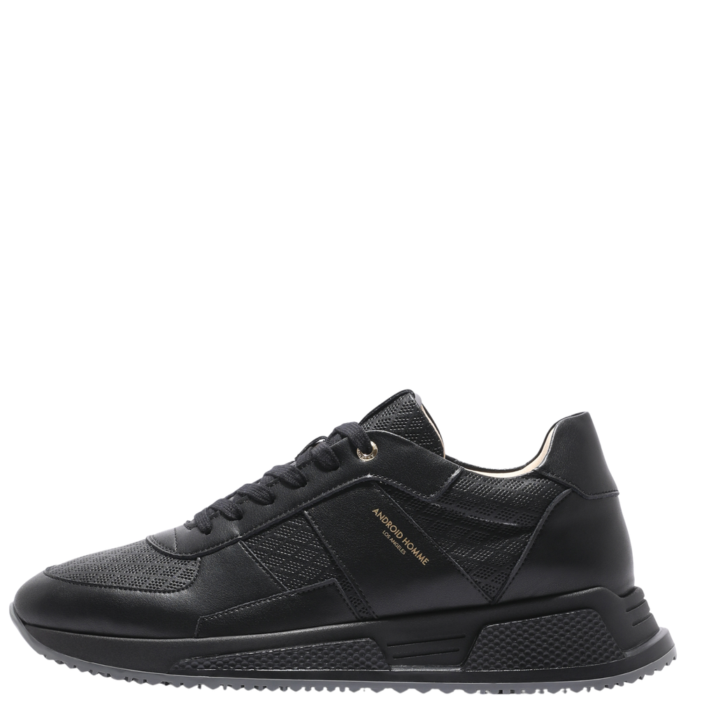 Android Homme Black Matador Diamond Perforated Trainers | Hurleys
