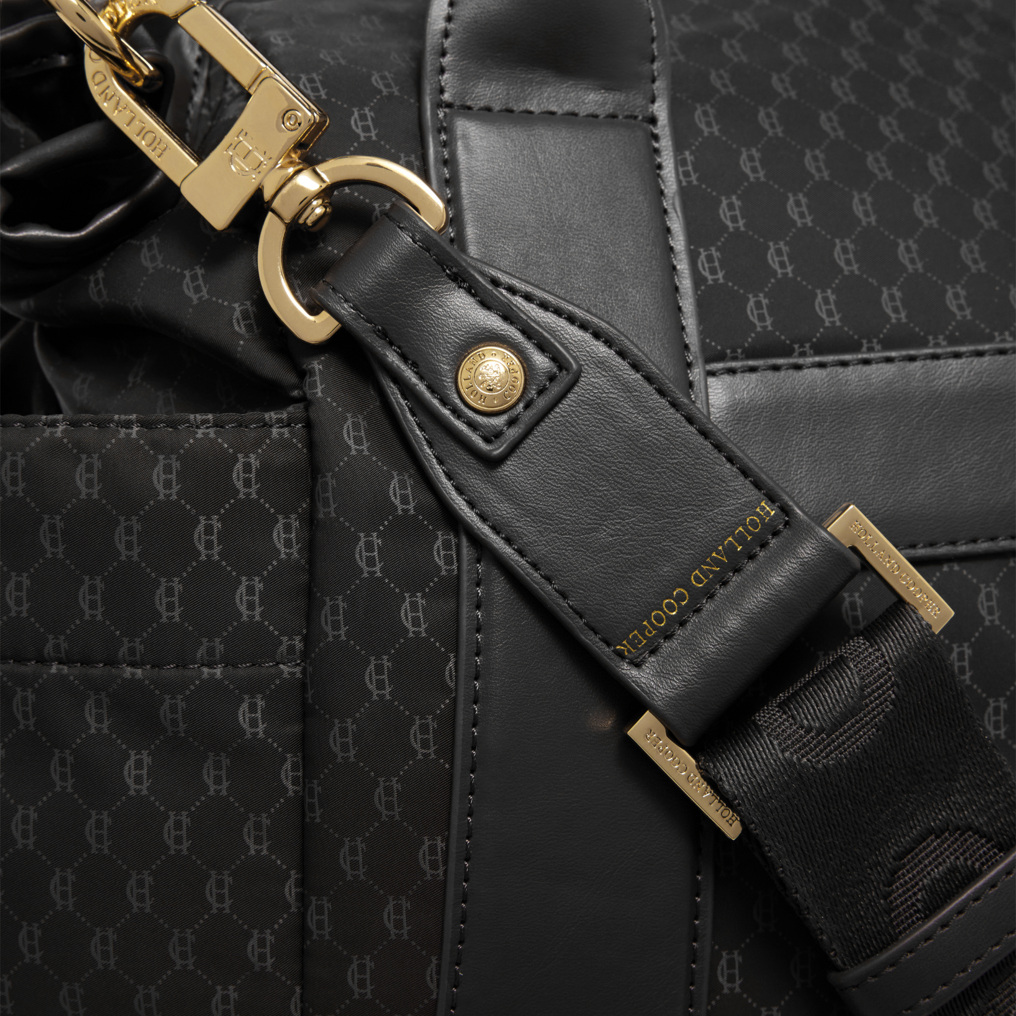 Womens Holland Cooper Black Monogram Cheltenham Tote Bag