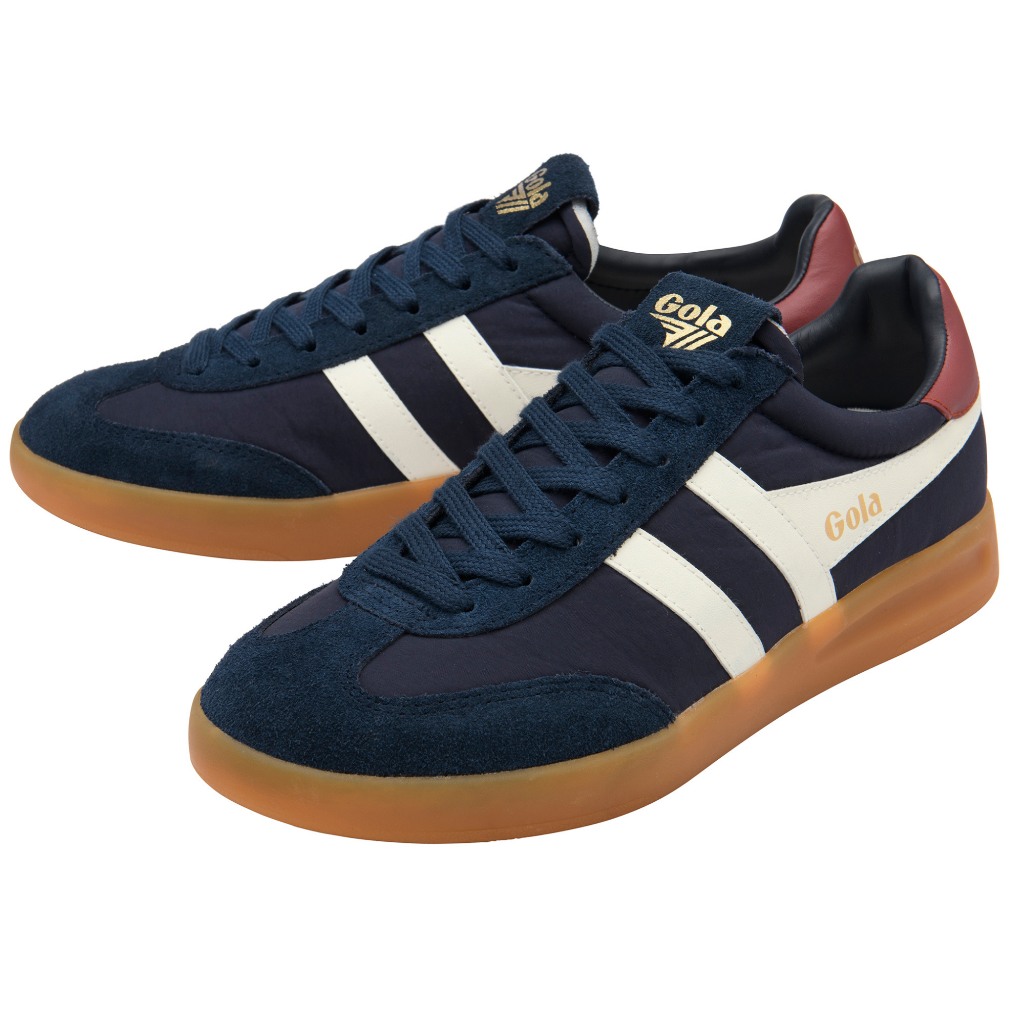 Mens Gola Navy/Off White/Red Ochre/Gum Cyclone Nylon Trainers