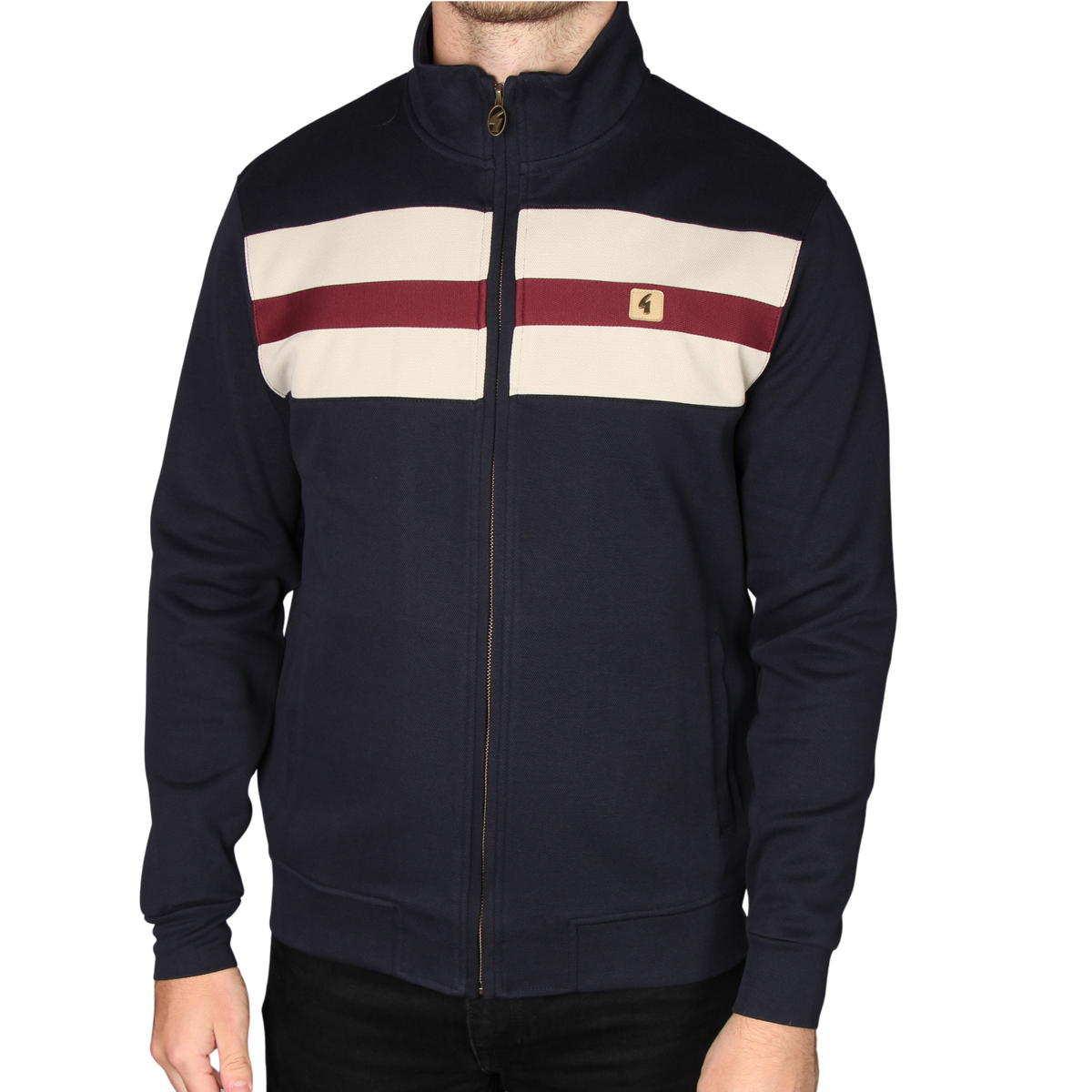 Mens Gabicci Vintage Navy Escher Track Top