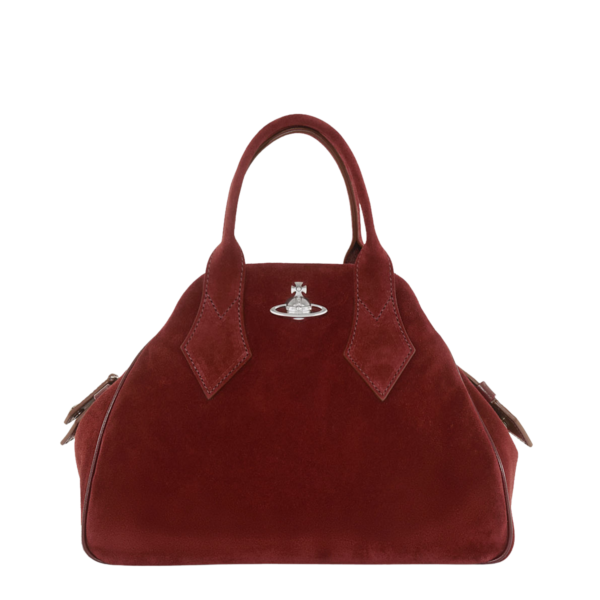 Womens Vivienne Westwood Burgundy Suede Yasmine Medium Bag