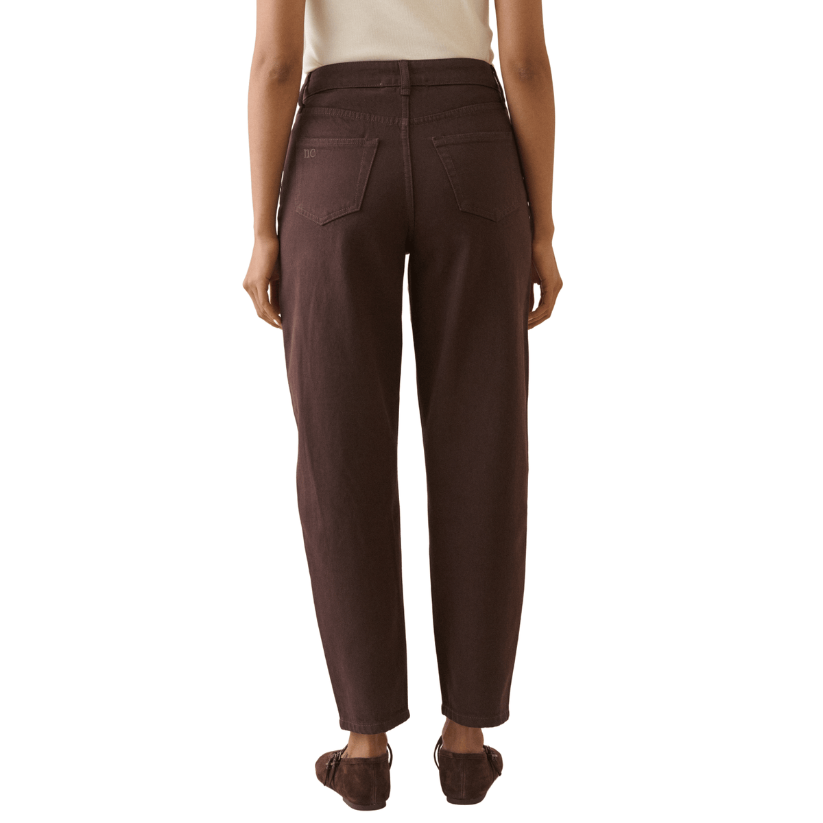 Womens Nobody's Child Brown Putney Barrel Leg Jeans