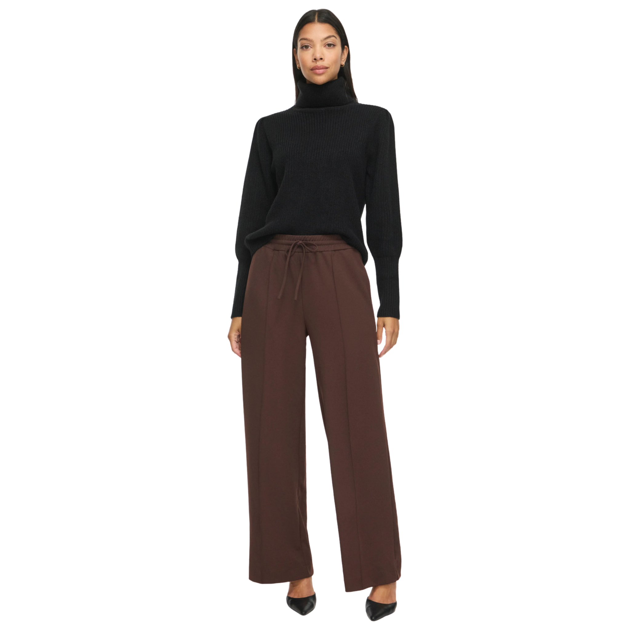 Womens Vila Coffee Bean Viclua Wide Pants