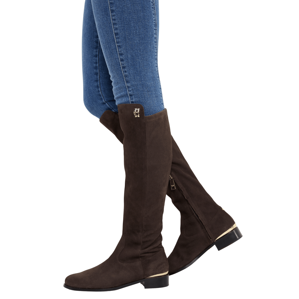 Womens Holland Cooper Choc Suede Albany Knee Boots