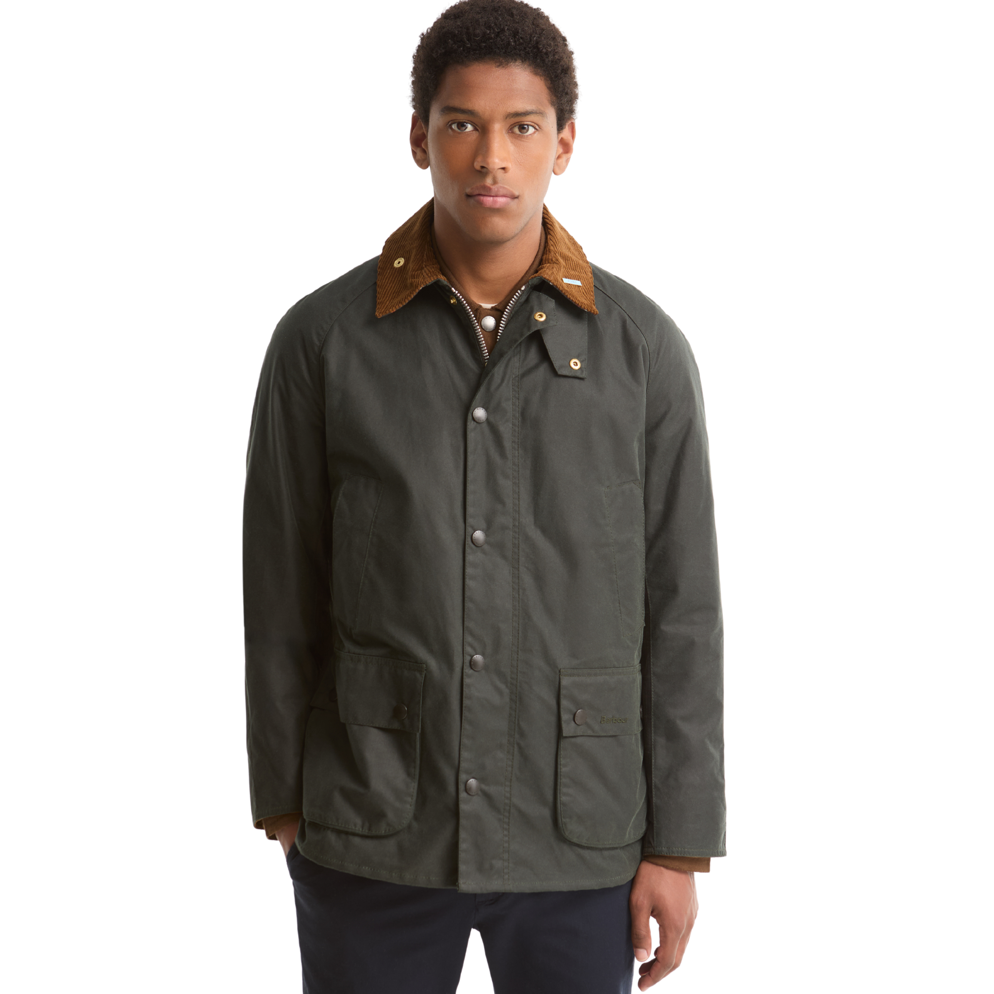 Mens Barbour Sage Icons Ashby Wax Jacket
