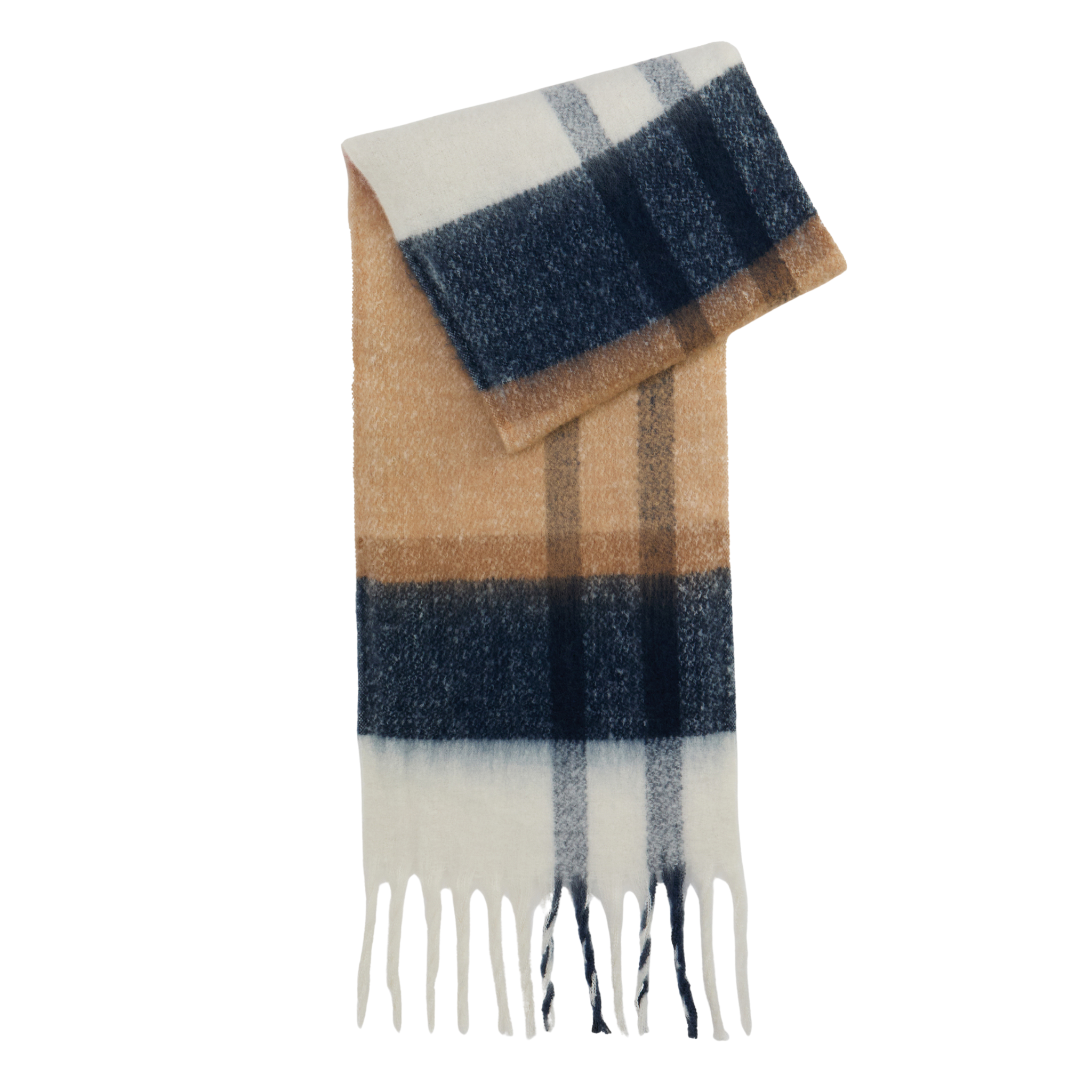 Womens Barbour Hessian Tartan Isla Boucle Scarf