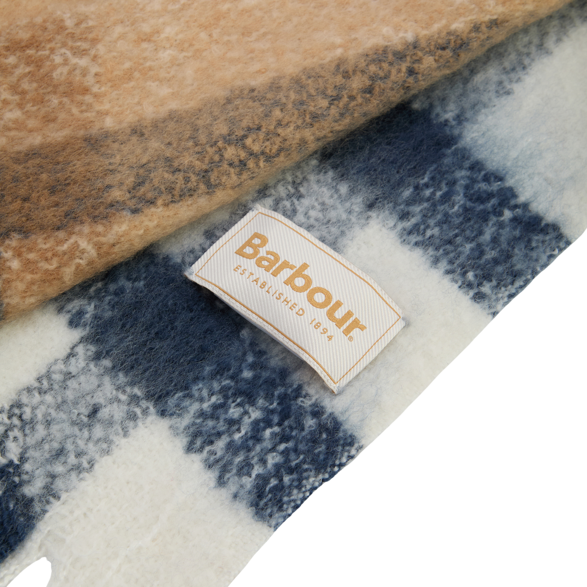 Womens Barbour Hessian Tartan Isla Boucle Scarf