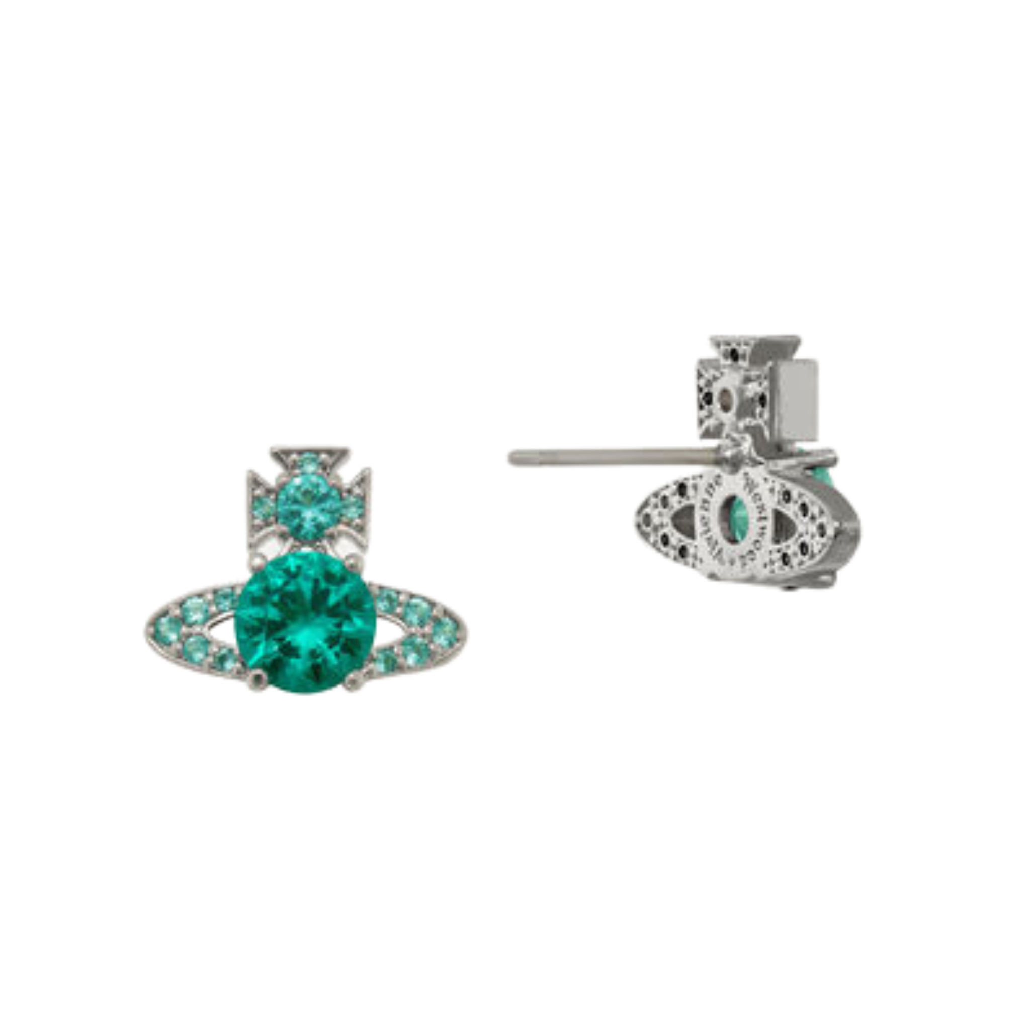 Vivienne Westwood Platinum/Turquoise Ismene Earrings